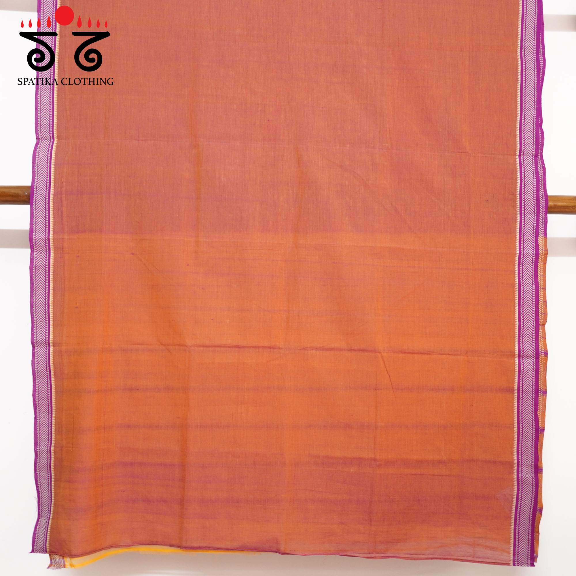 Peach Andhra Handwoven Cotton Saree With Special Blouse