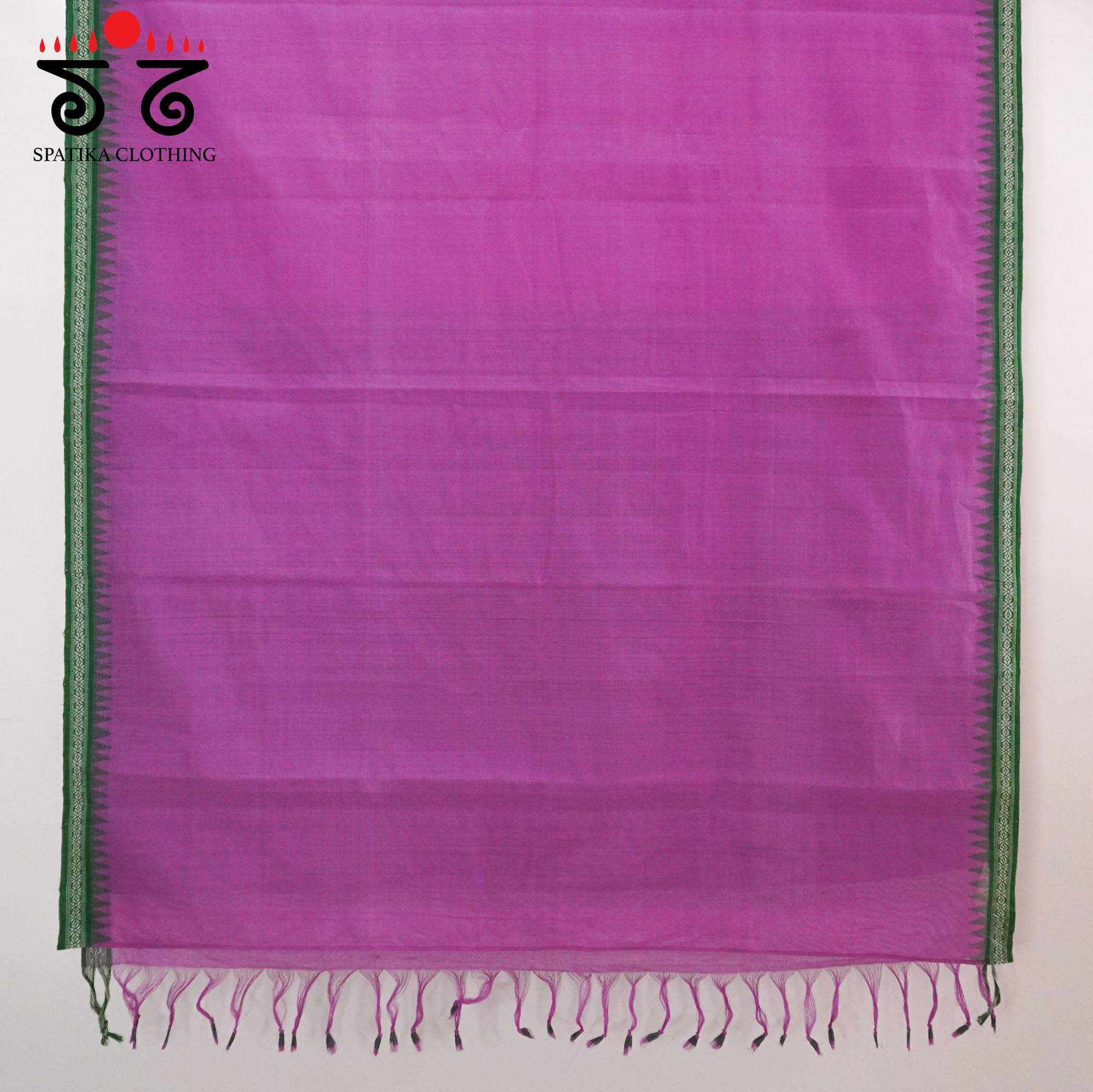 Pink Ponduru Handspun Cotton Saree With Special Blouse