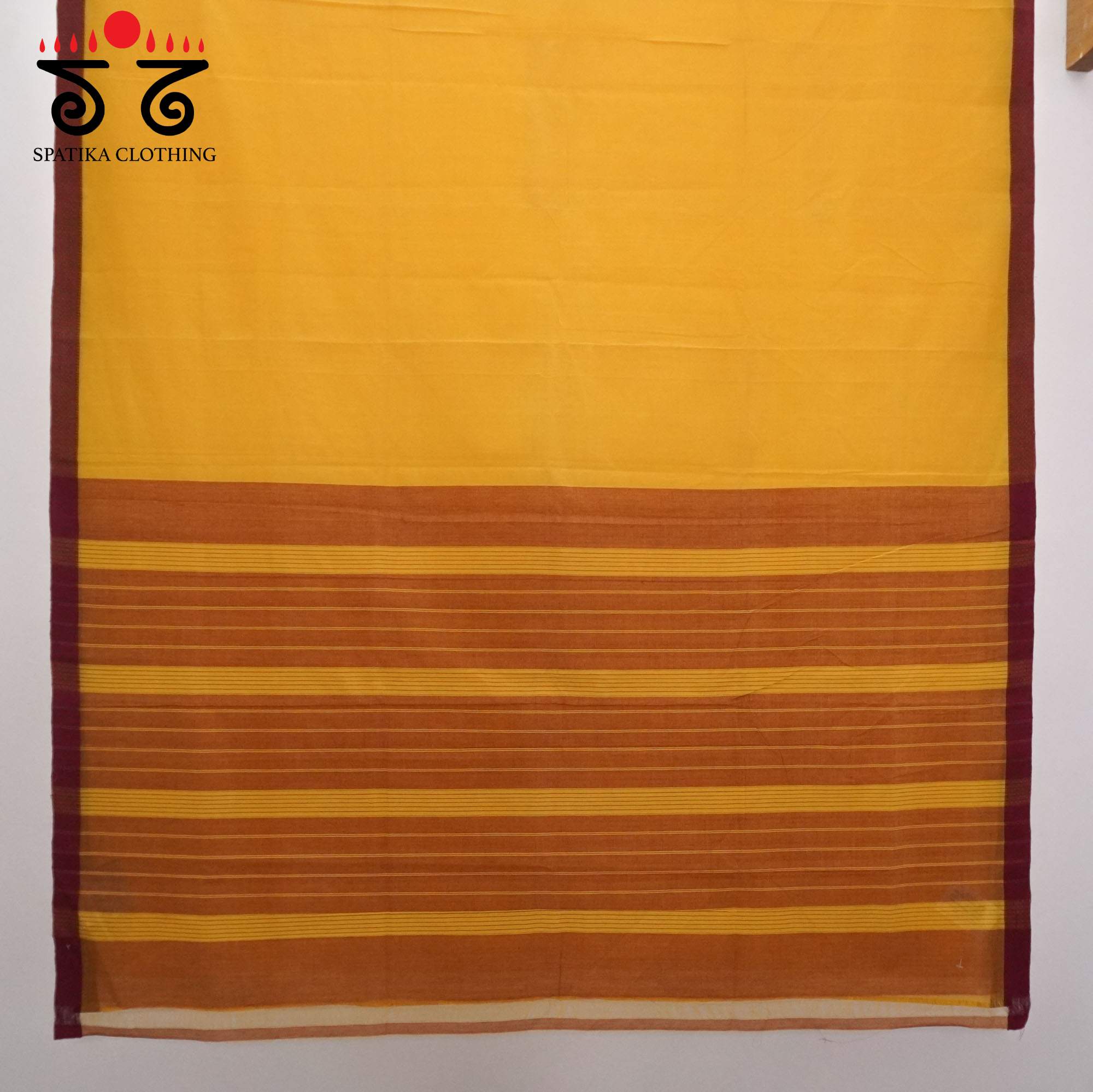 Yellow Andhra Handwoven Cotton Saree With Special Blouse