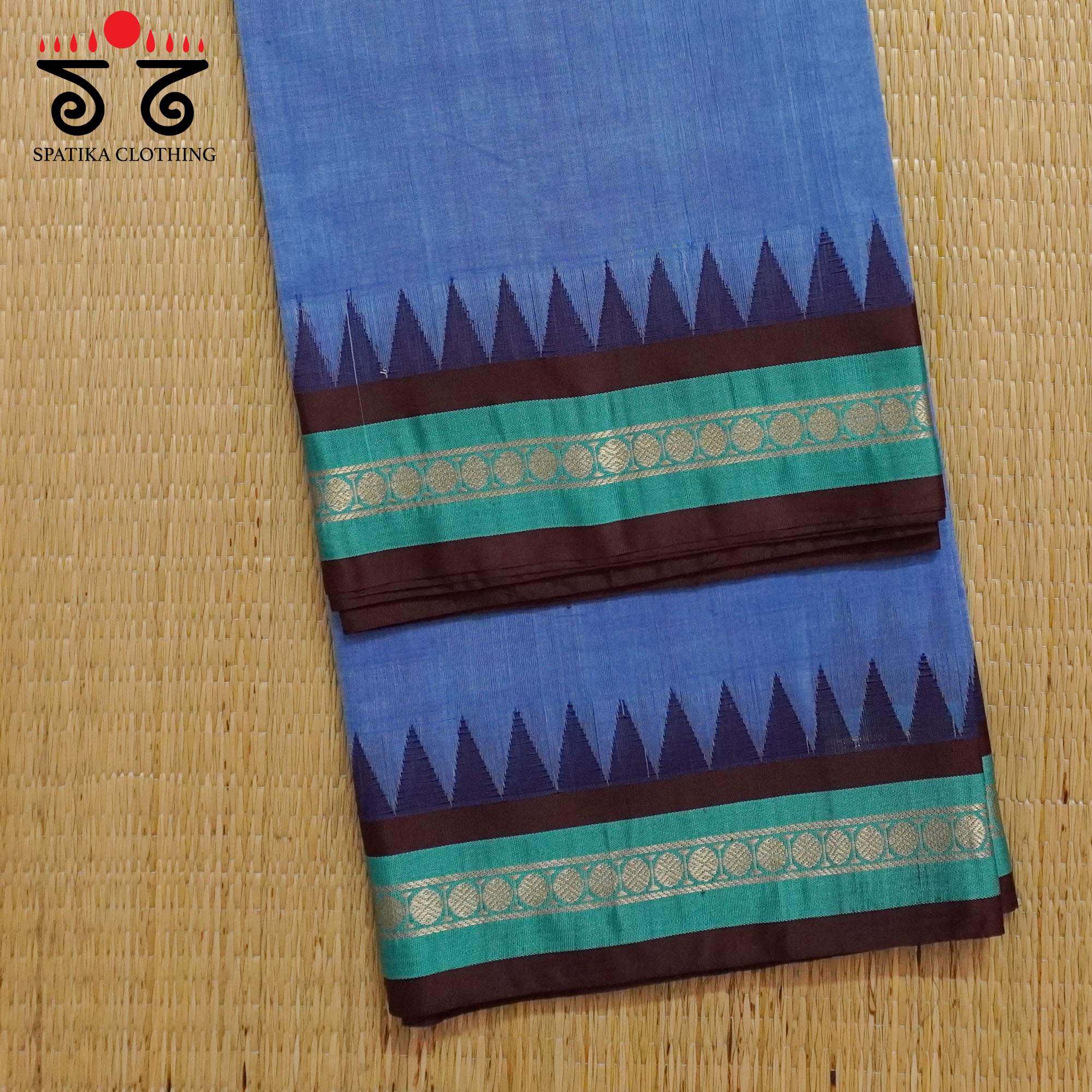 Blue Ponduru Silk Border Saree - Special Edition!