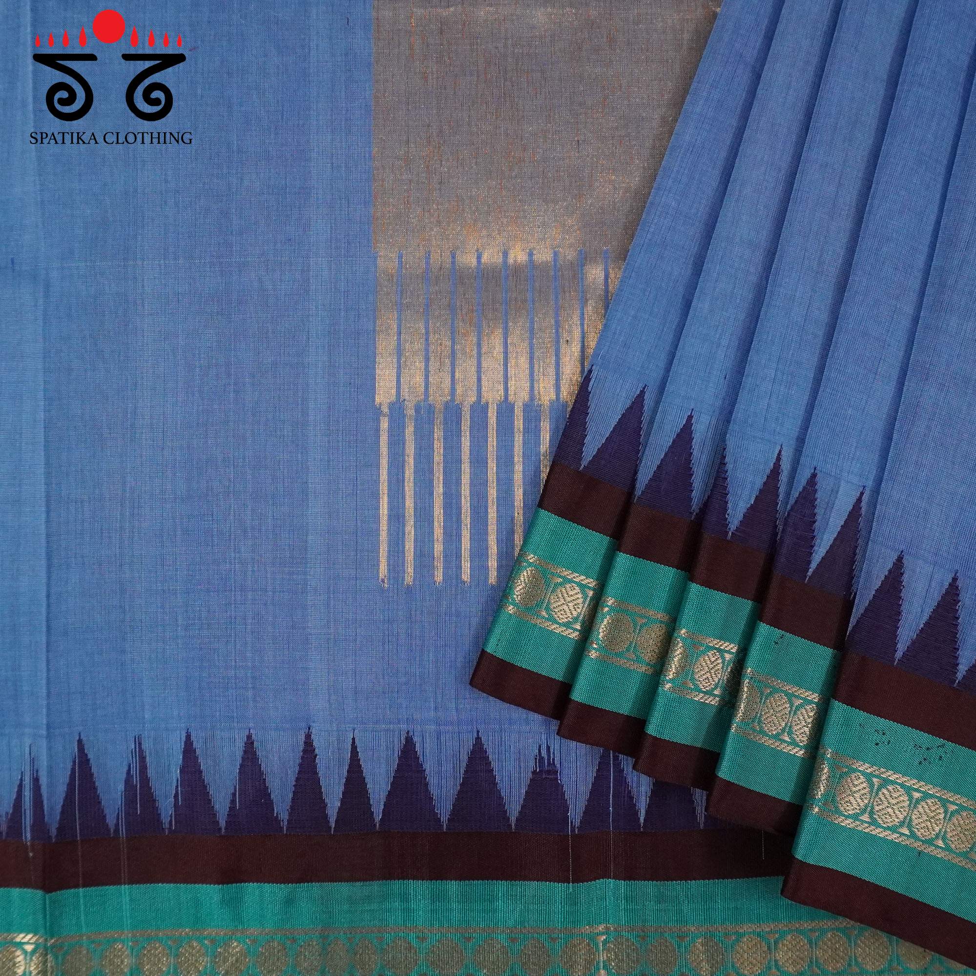 Blue Ponduru Silk Border Saree - Special Edition!