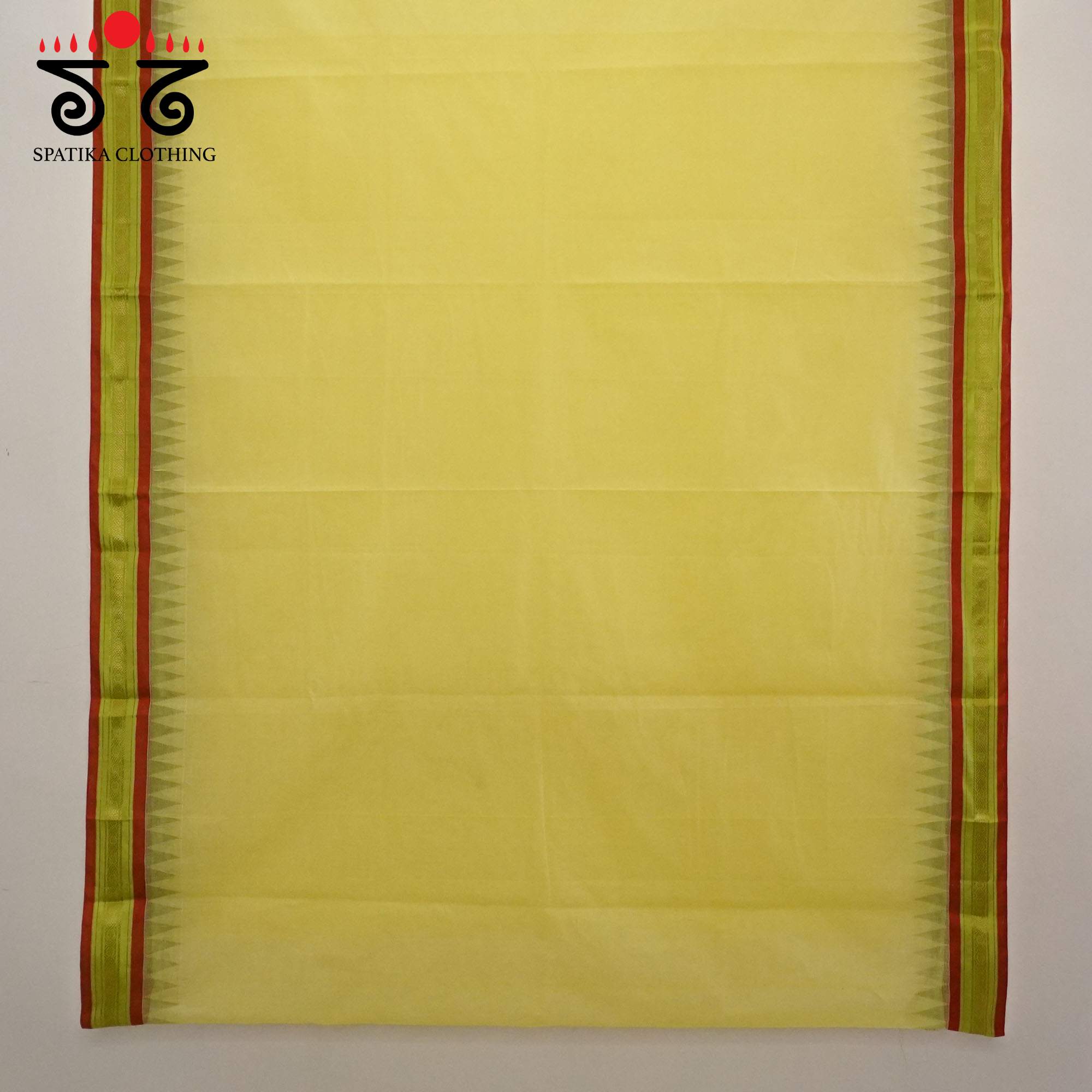 Lime Ponduru Silk Border Saree - Special Edition!
