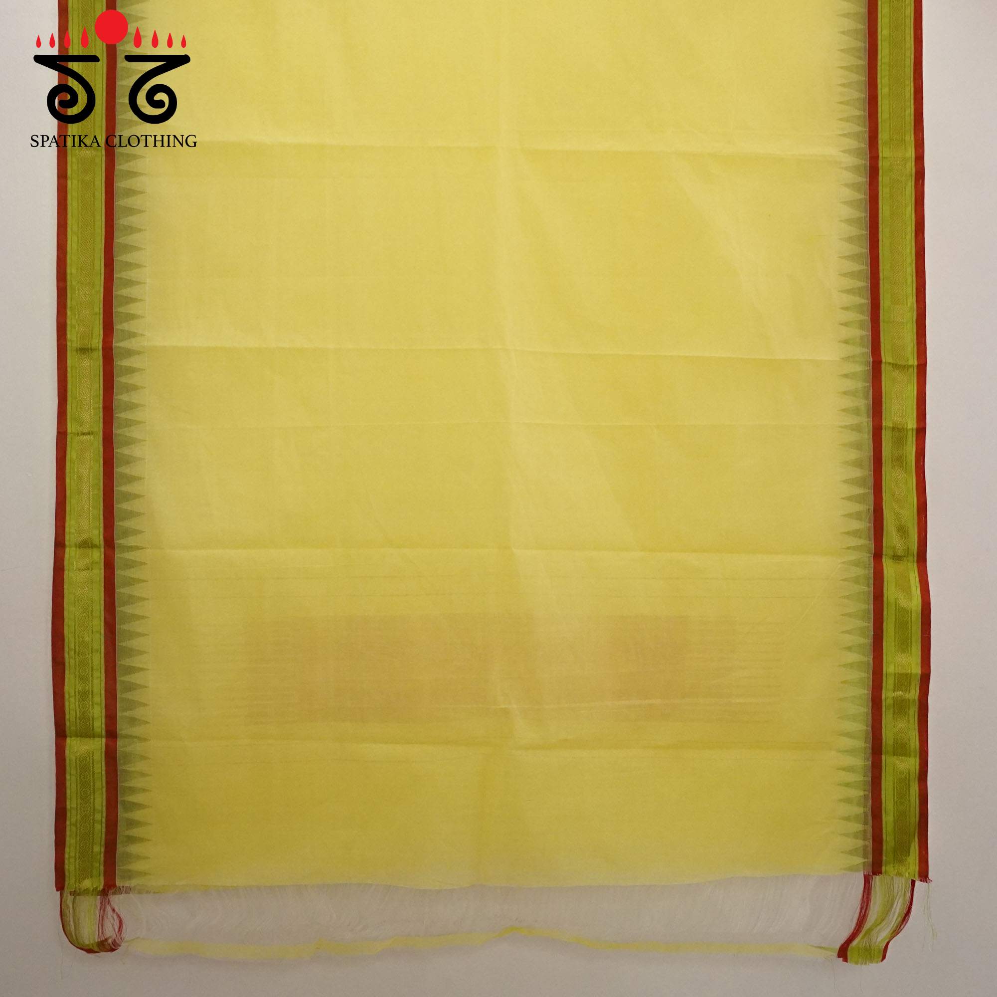 Lime Ponduru Silk Border Saree - Special Edition!