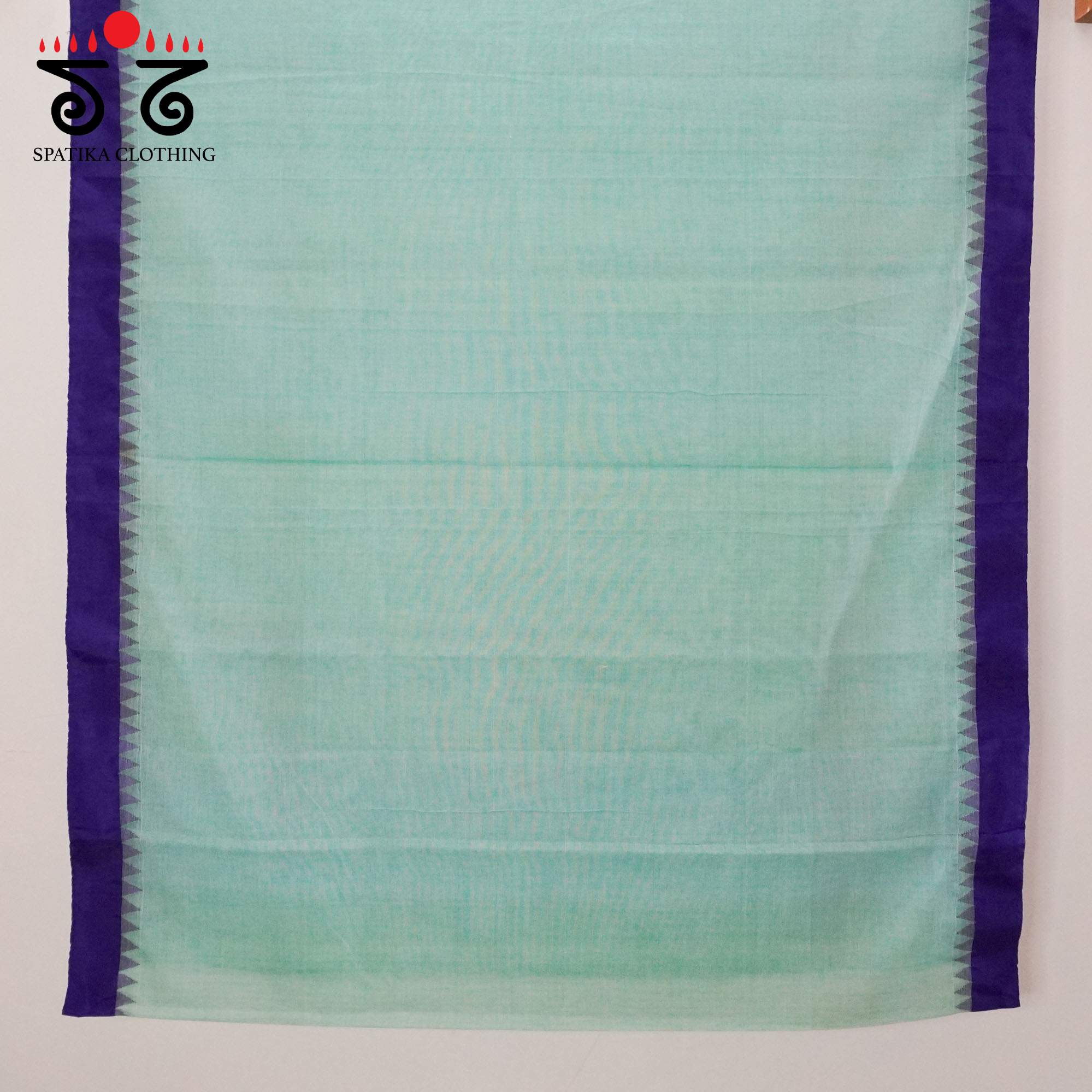 Blue Ponduru Handspun Cotton Saree With Special Blouse