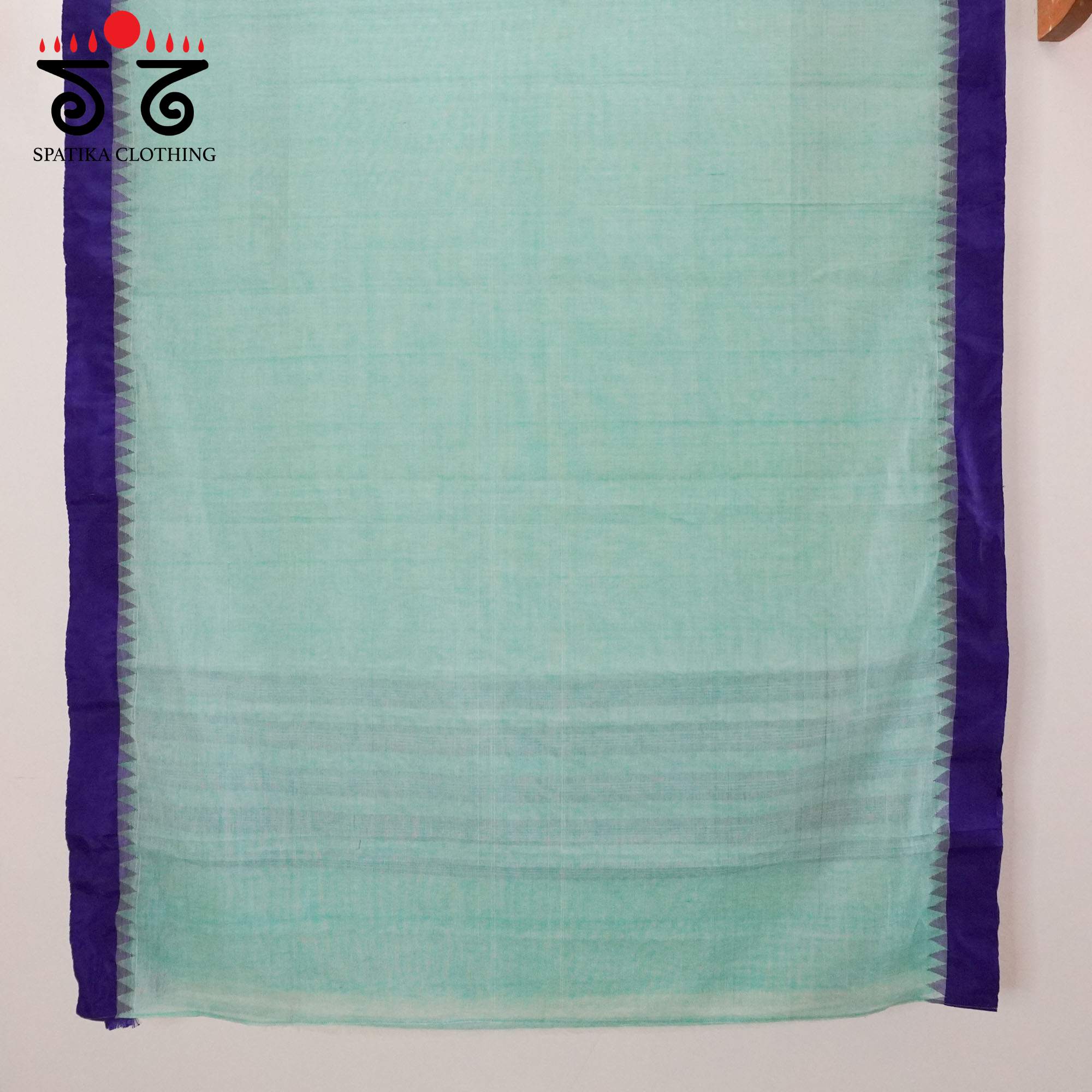 Blue Ponduru Handspun Cotton Saree With Special Blouse