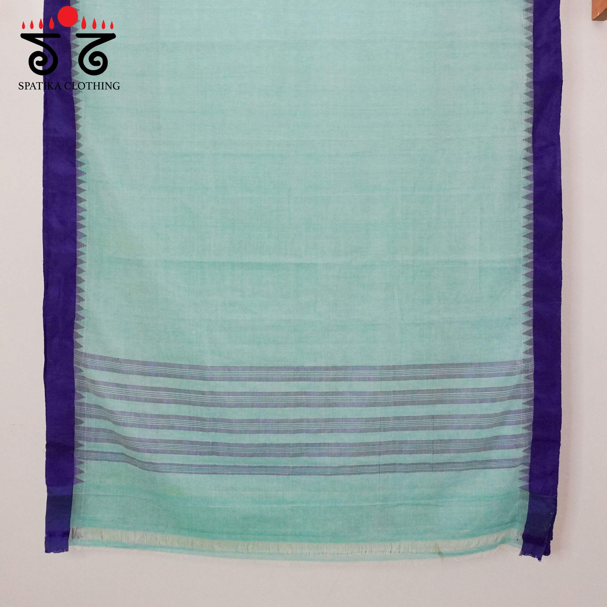 Blue Ponduru Handspun Cotton Saree With Special Blouse