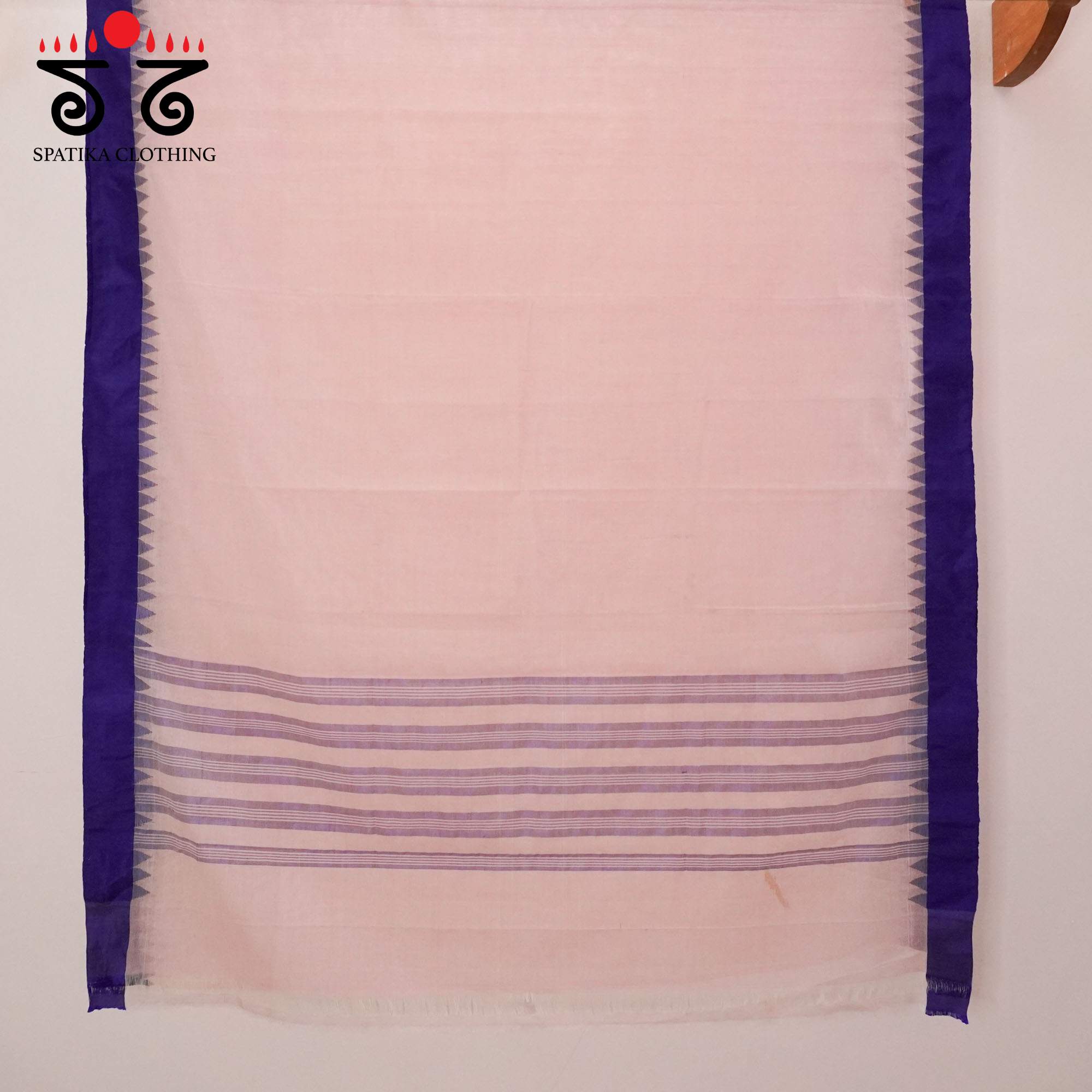 Pink Ponduru Handspun Cotton Saree With Special Blouse
