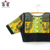 The Morni - Green Mirror work Blouse