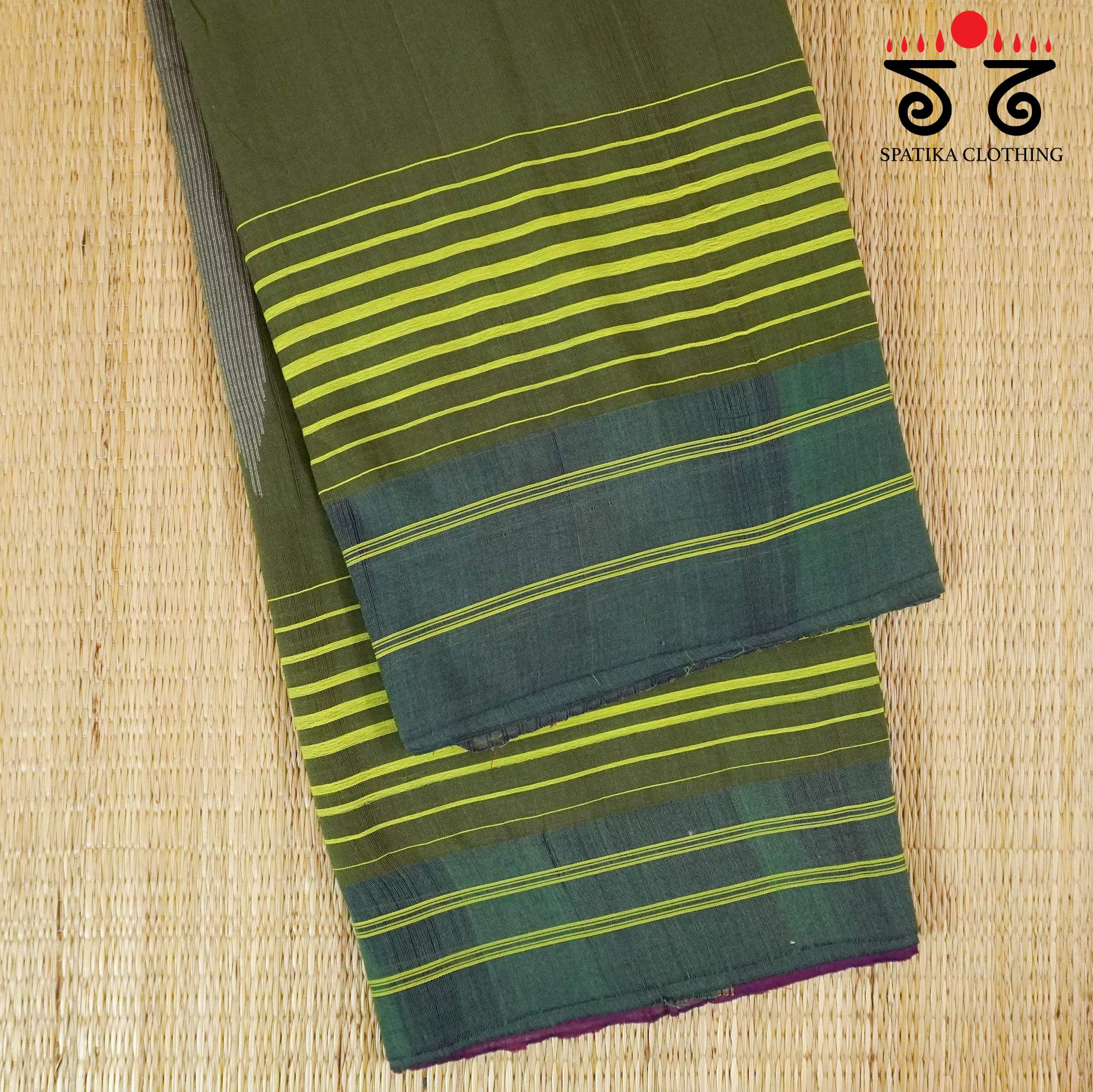 Green Ilkal Handwoven Cotton Saree - Special Edition