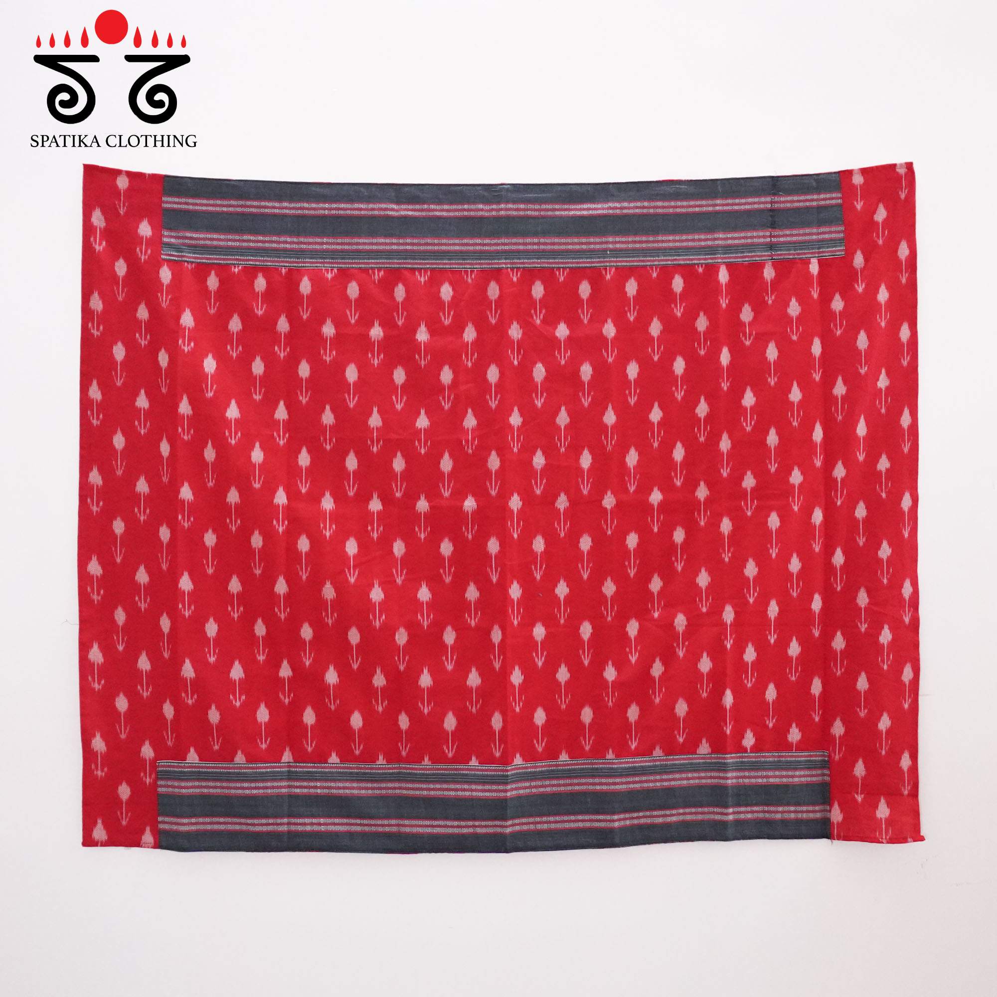 Off White Ilkal Handwoven Cotton Saree - Ikat Blouse