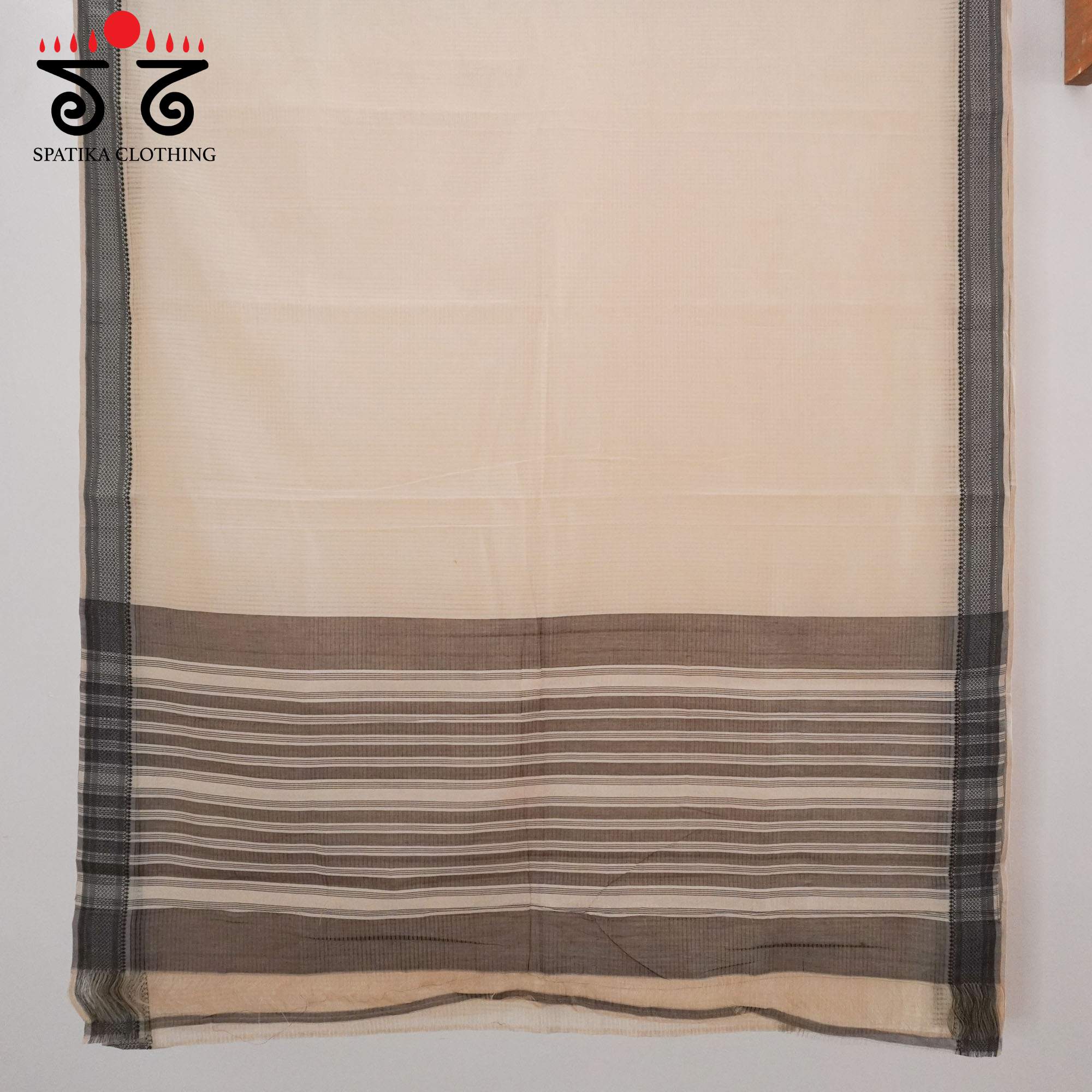 Off white Andhra Handwoven Cotton Saree With Special Blouse
