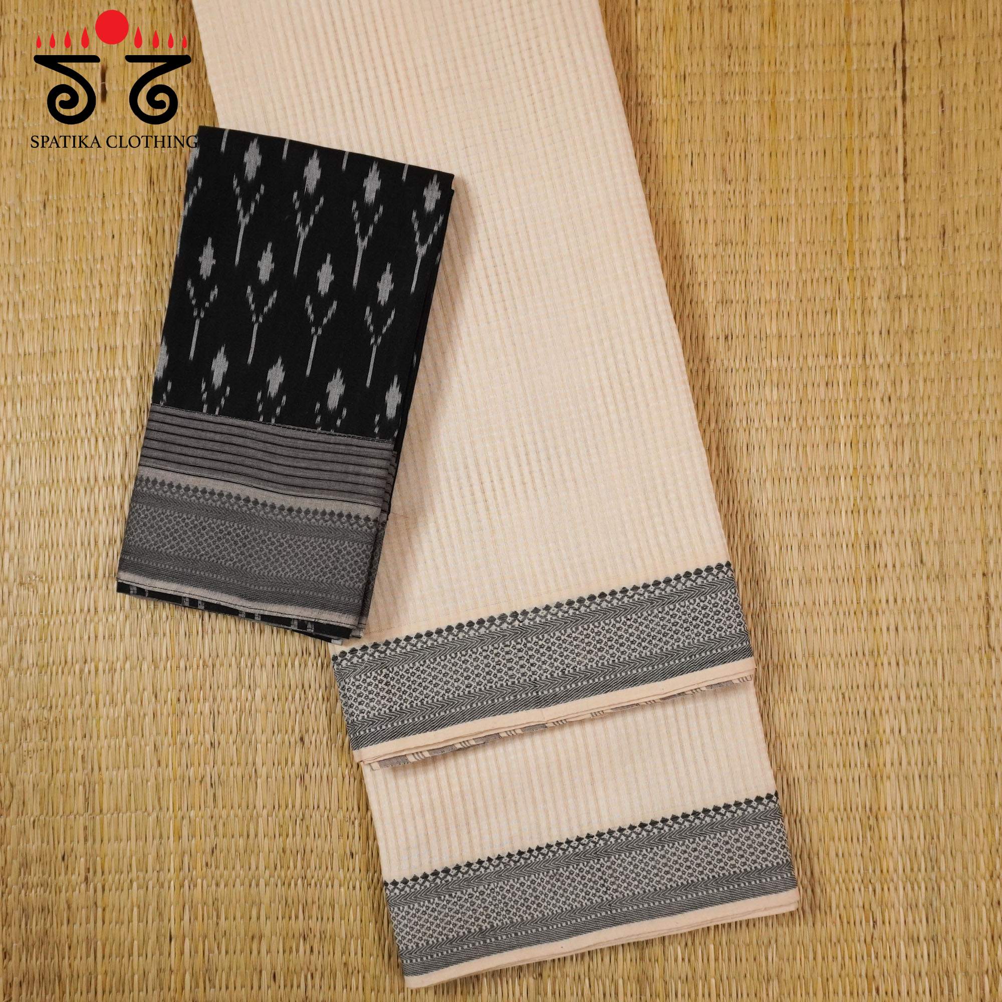 Off white Andhra Handwoven Cotton Saree With Special Blouse