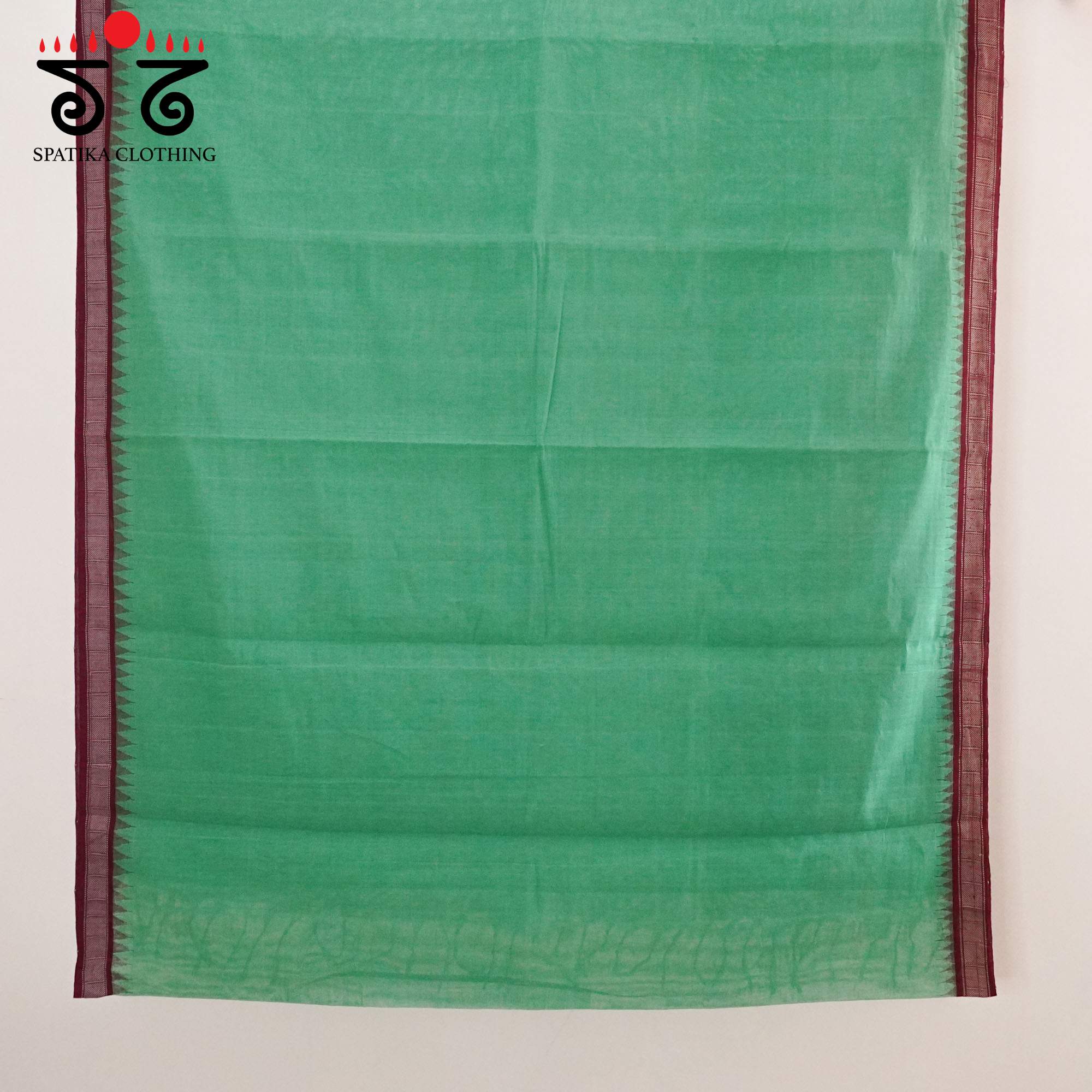 Green Ponduru Handspun Cotton Saree With Special Blouse