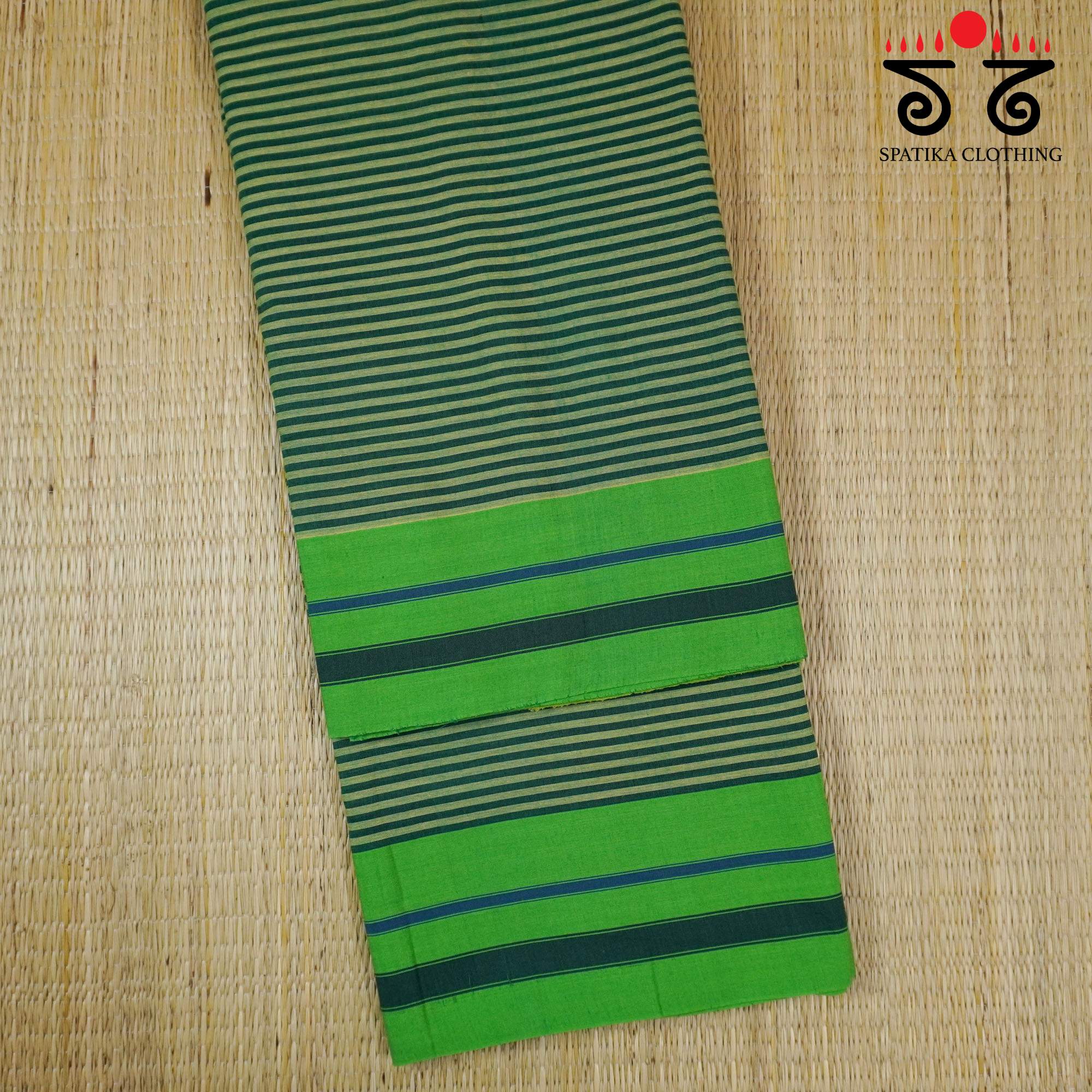 Green Ilkal Handwoven Cotton Saree - Special Edition