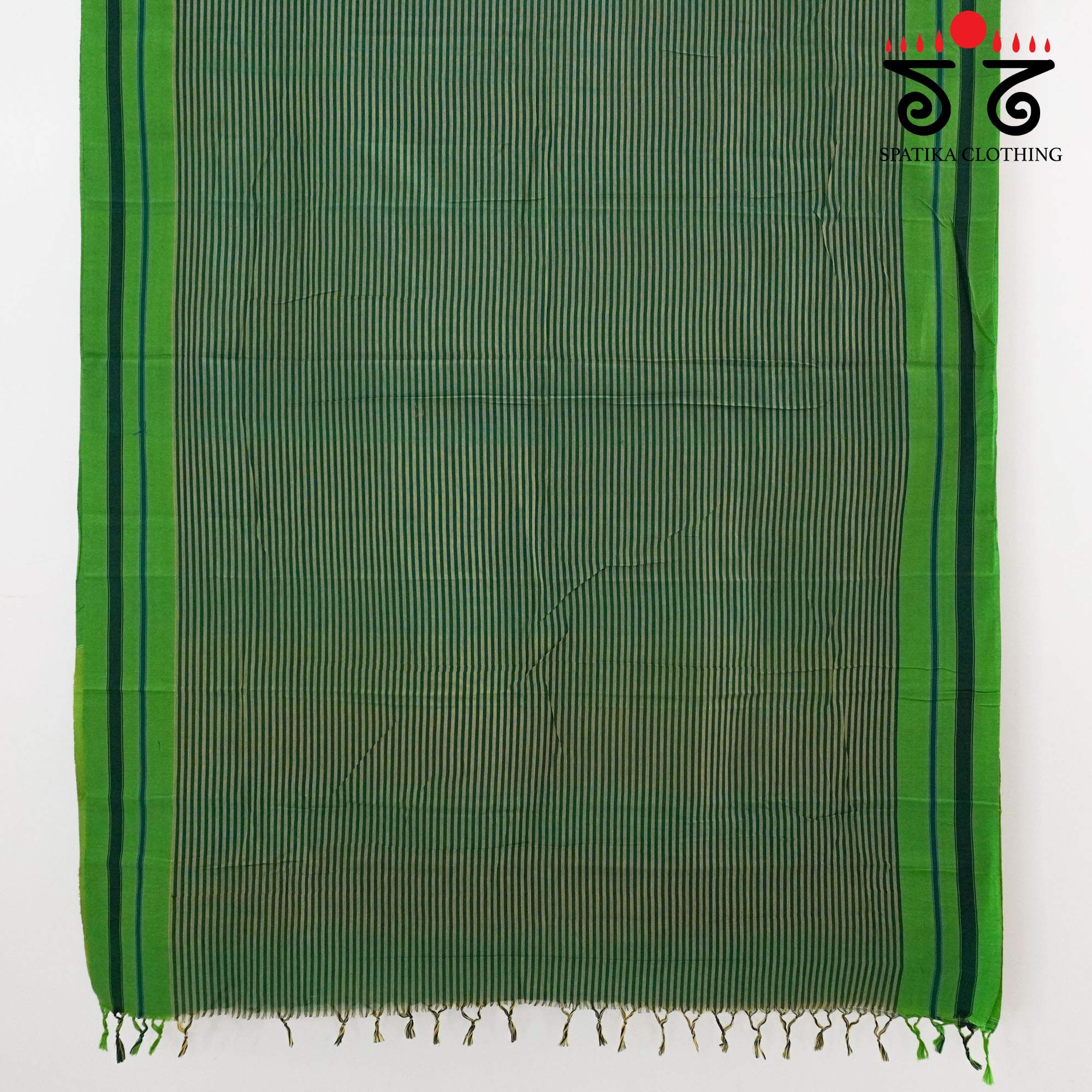 Green Ilkal Handwoven Cotton Saree - Special Edition