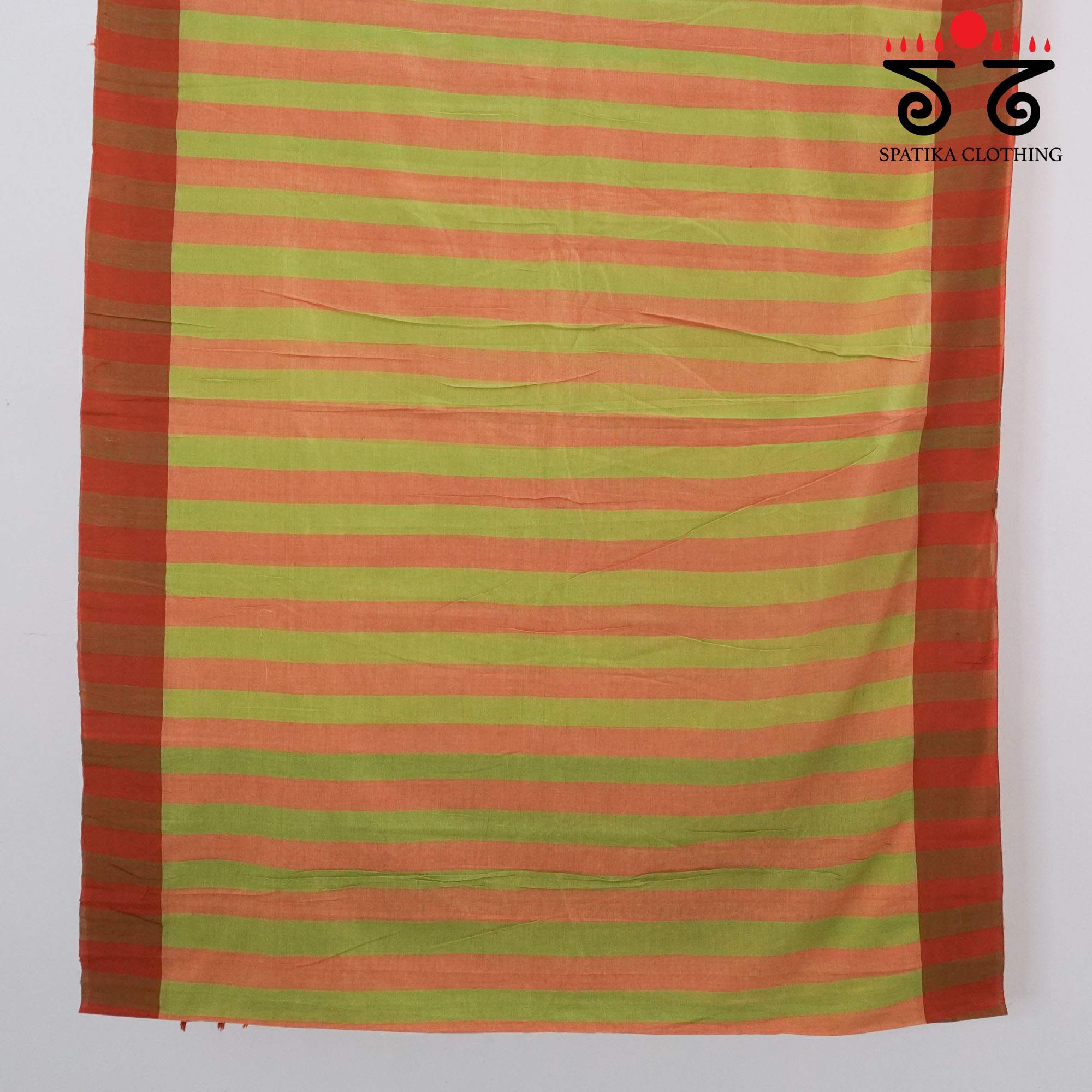 Orange Ilkal Handwoven Cotton Saree - Special Edition