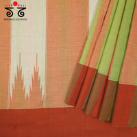 Orange Ilkal Handwoven Cotton Saree - Special Edition