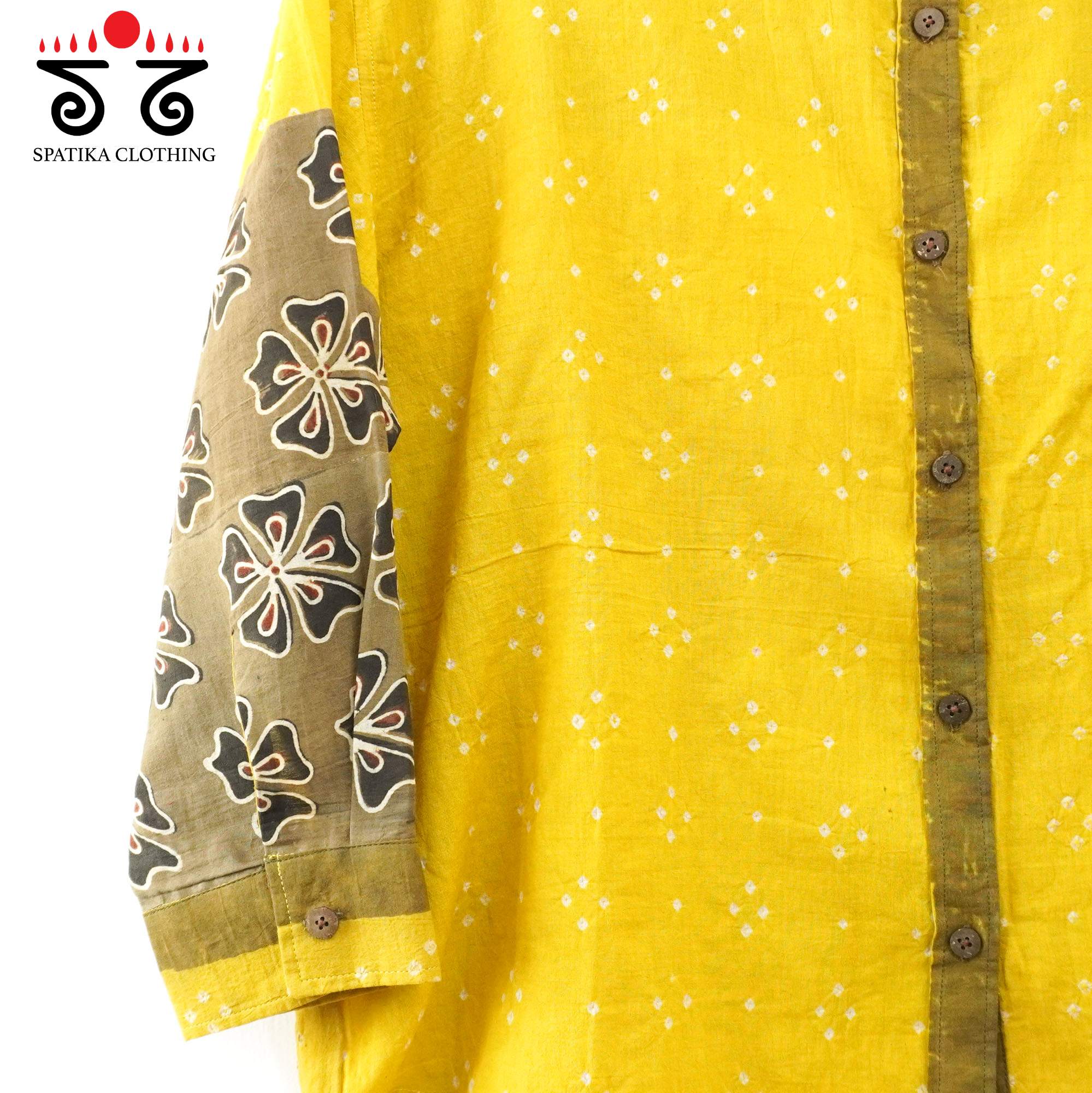 Women's Handcrafted Bandhani Ajrak Shirt