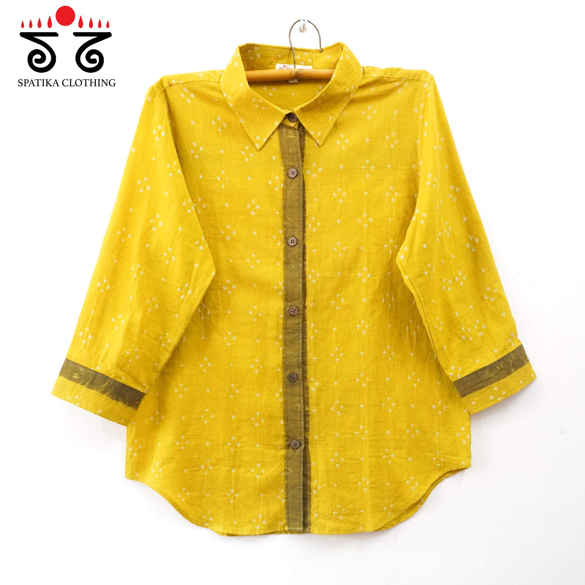 Women's Handcrafted Bandhani Ajrak Shirt