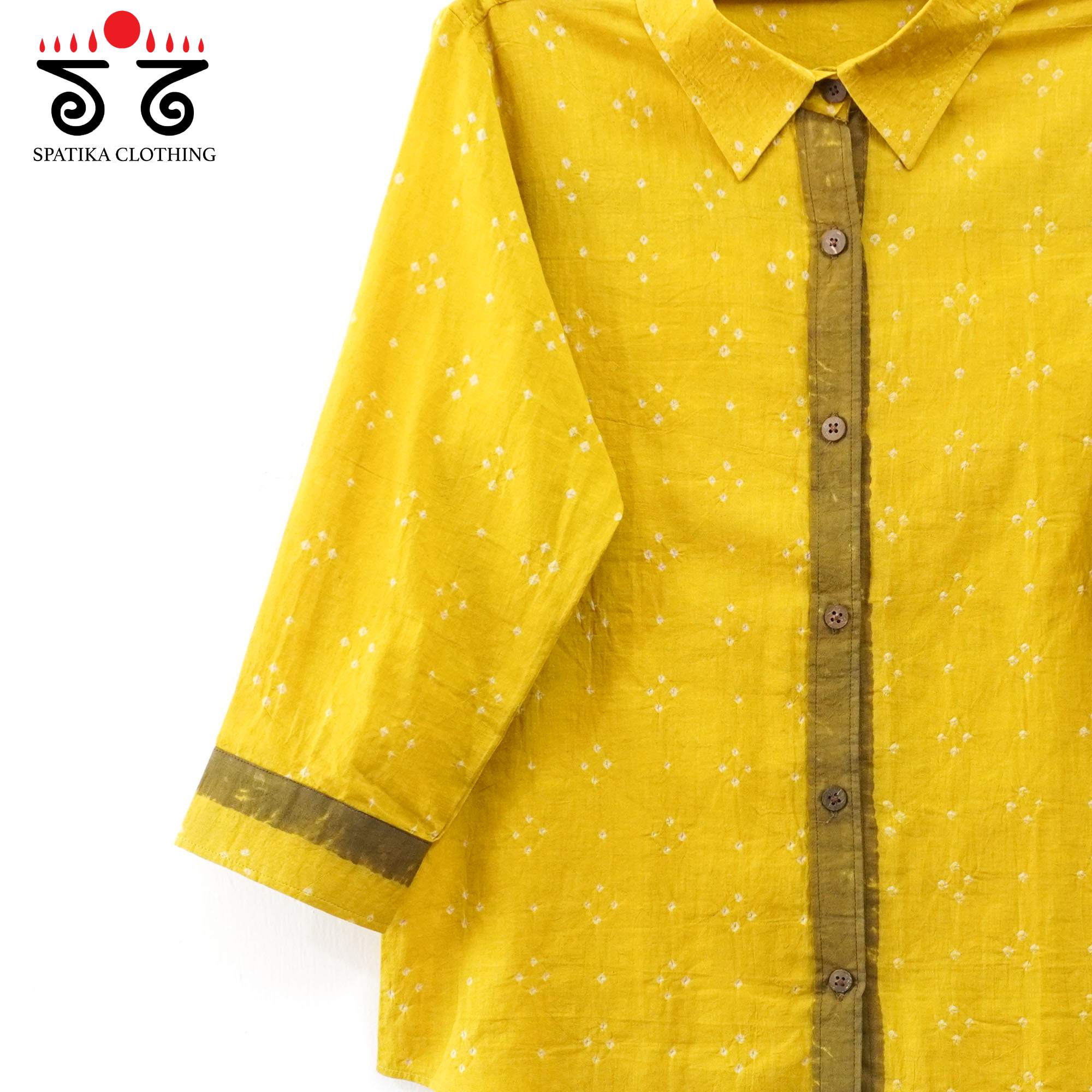 Women's Handcrafted Bandhani Ajrak Shirt