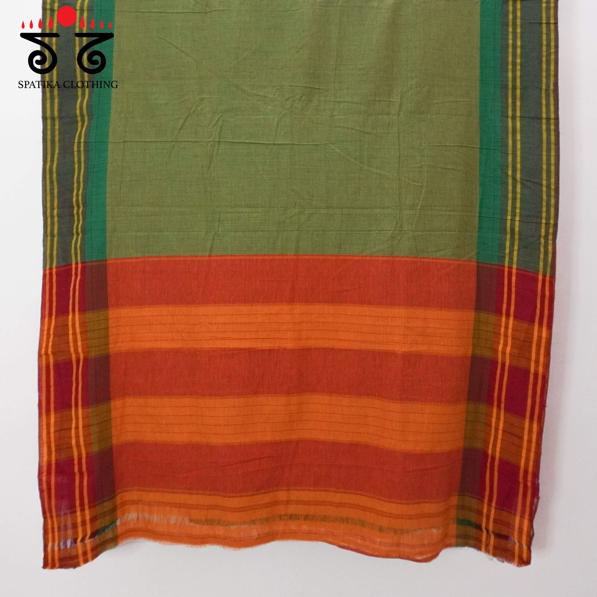 Green Sudha Kaddi Handwoven Cotton Saree