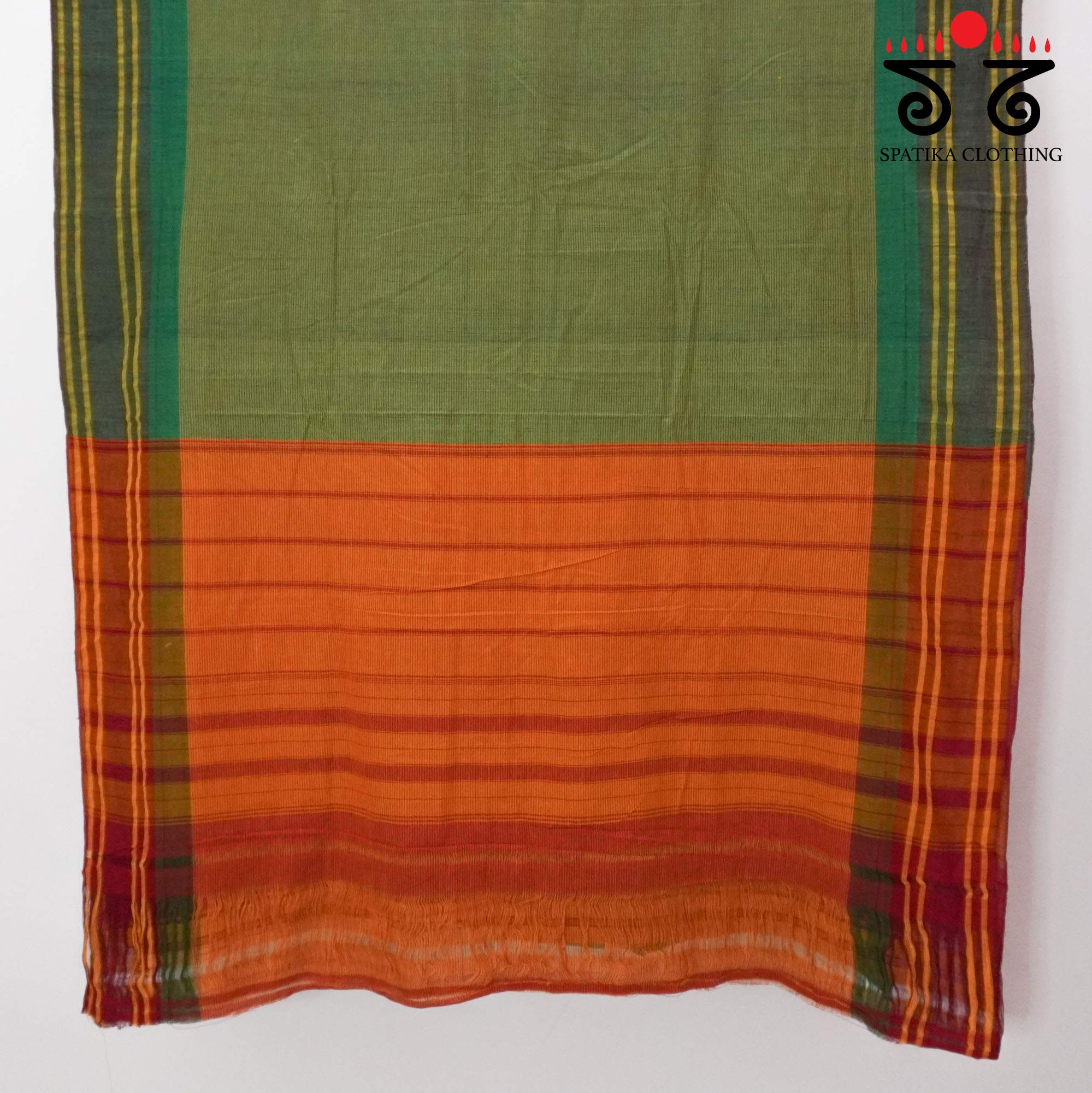 Green Sudha Kaddi Handwoven Cotton Saree