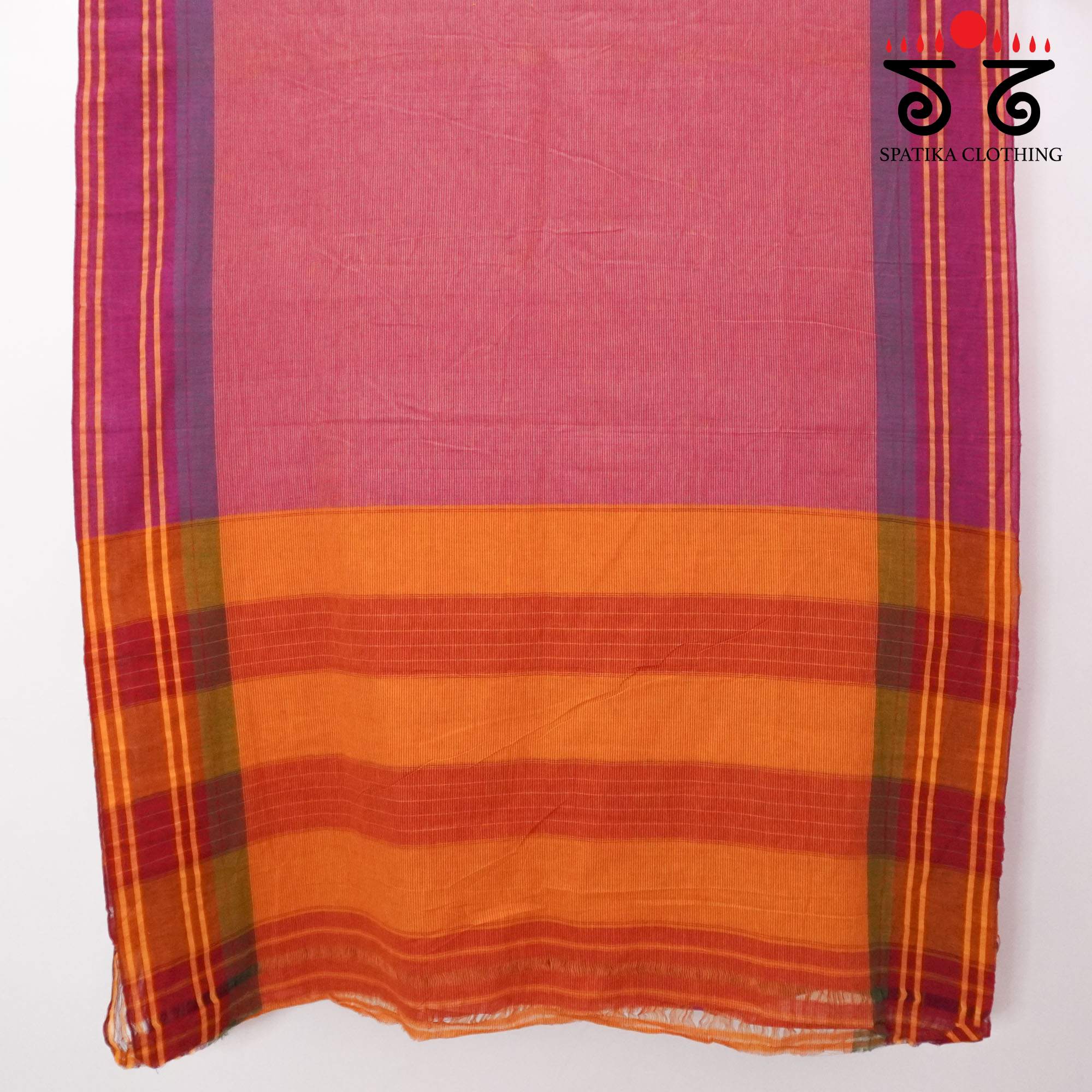 Pink Sudha Kaddi Handwoven Cotton Saree