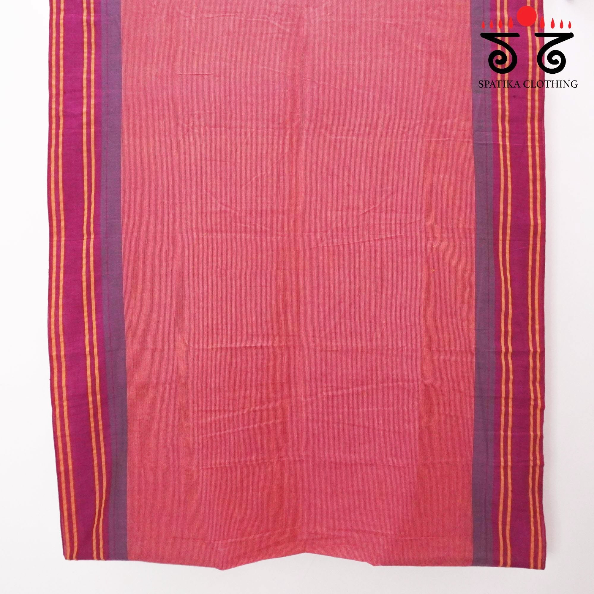 Pink Sudha Kaddi Handwoven Cotton Saree