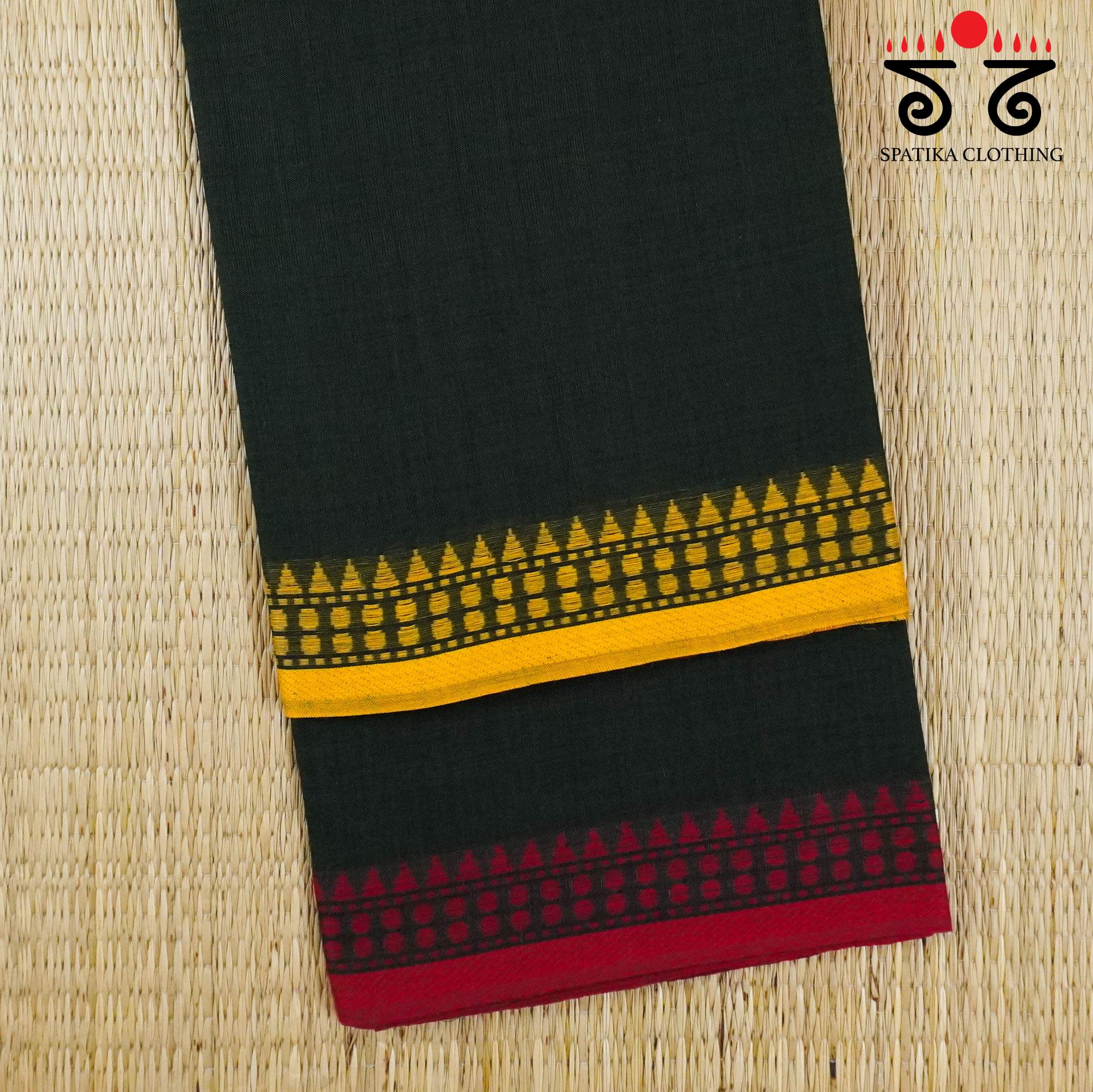 Green Begampur Handwoven Cotton Saree
