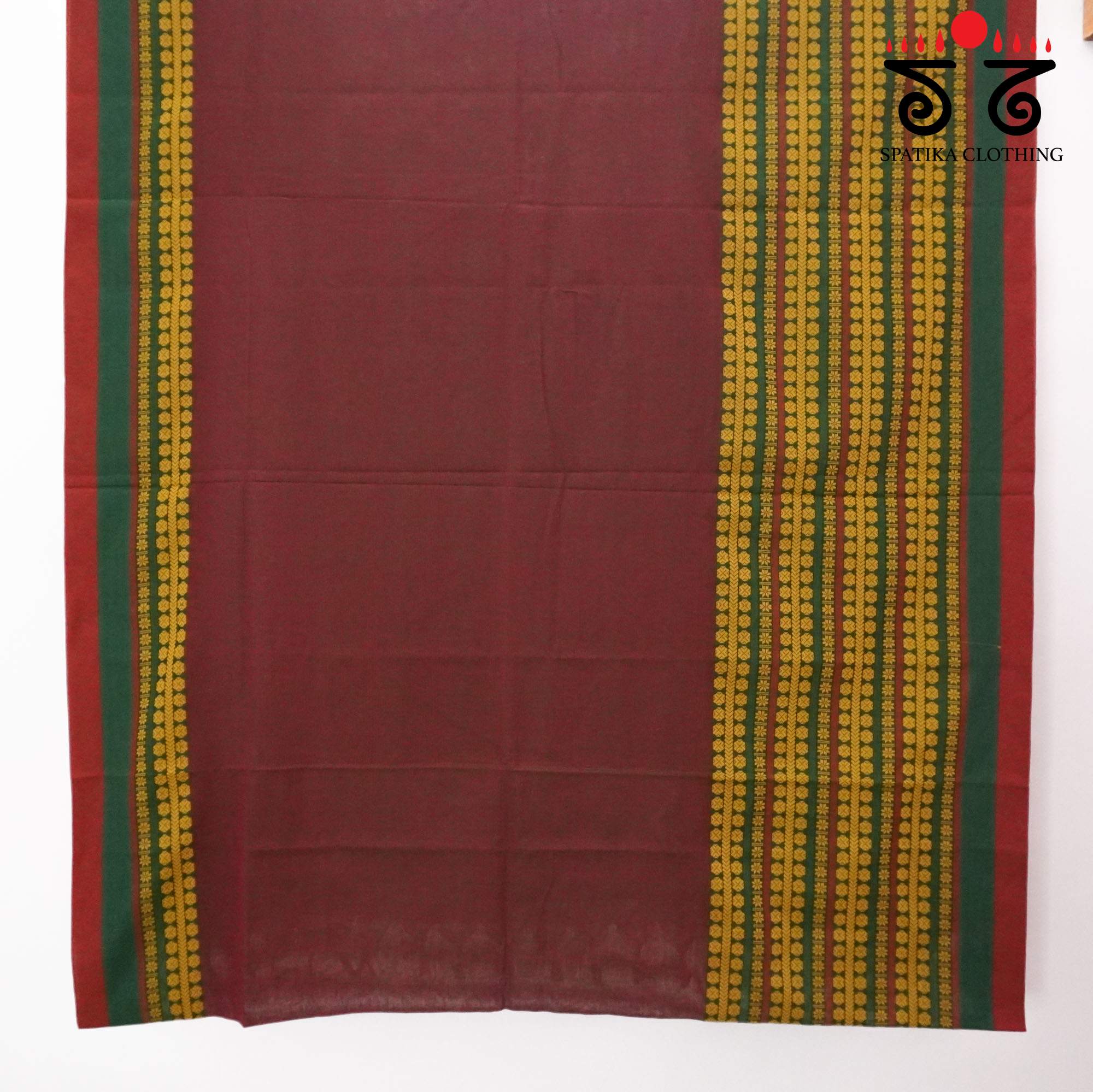 Brown Begampur Handwoven Cotton Saree New!