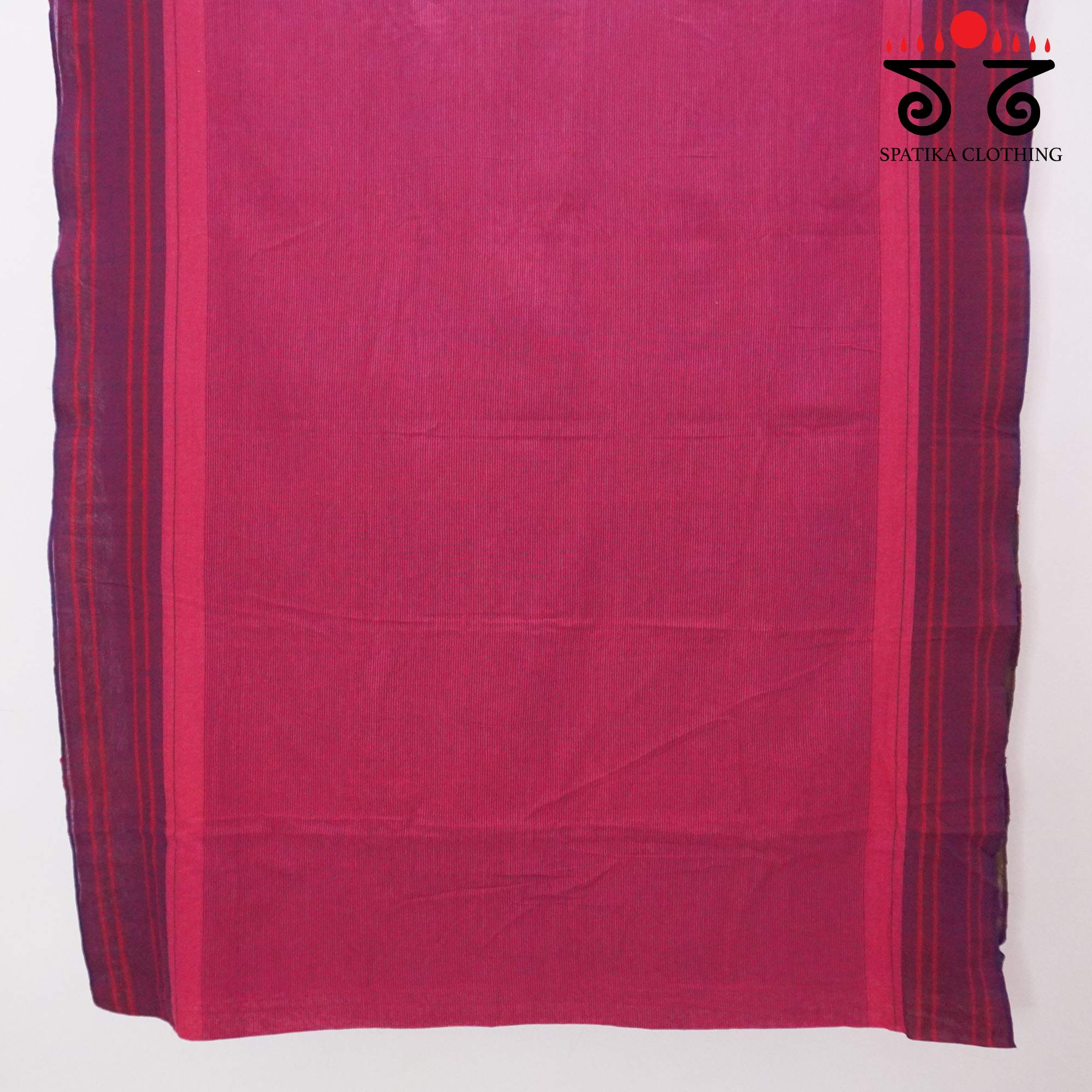 Magenta Sudha Kaddi Handwoven Cotton Saree