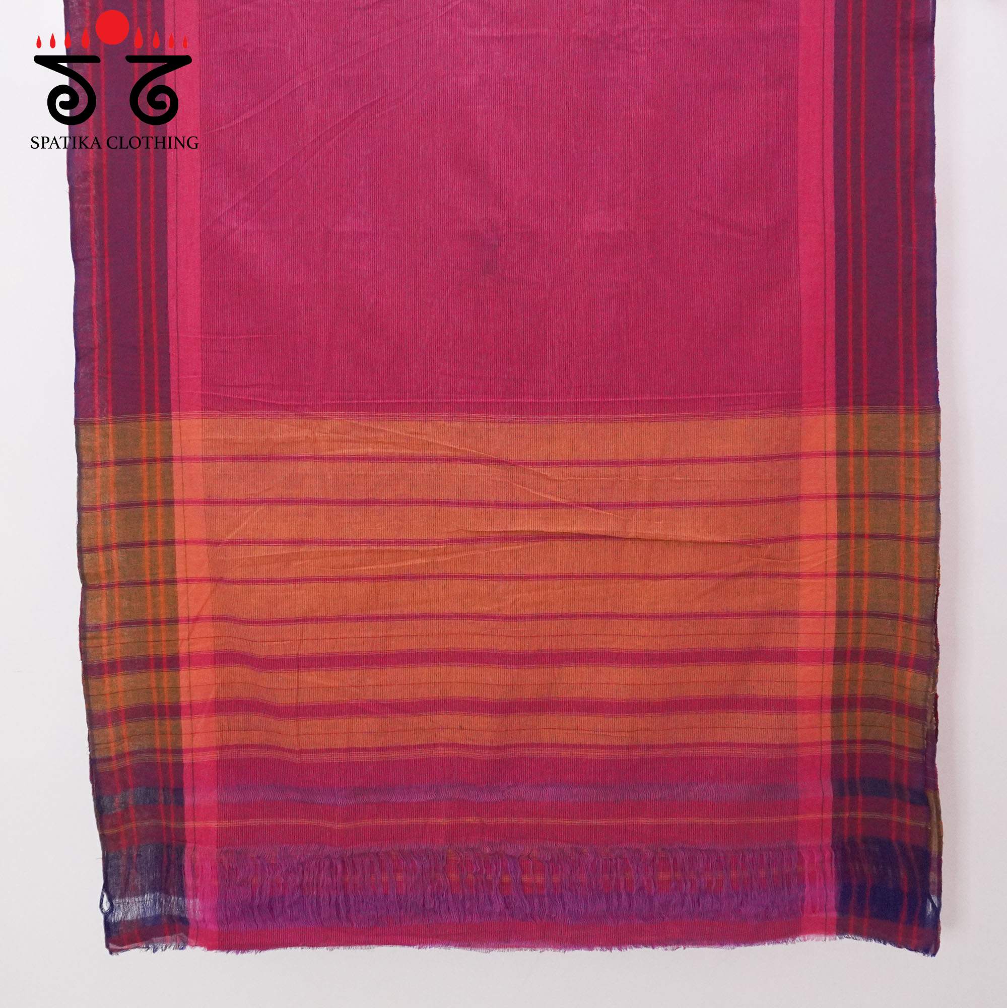 Magenta Sudha Kaddi Handwoven Cotton Saree
