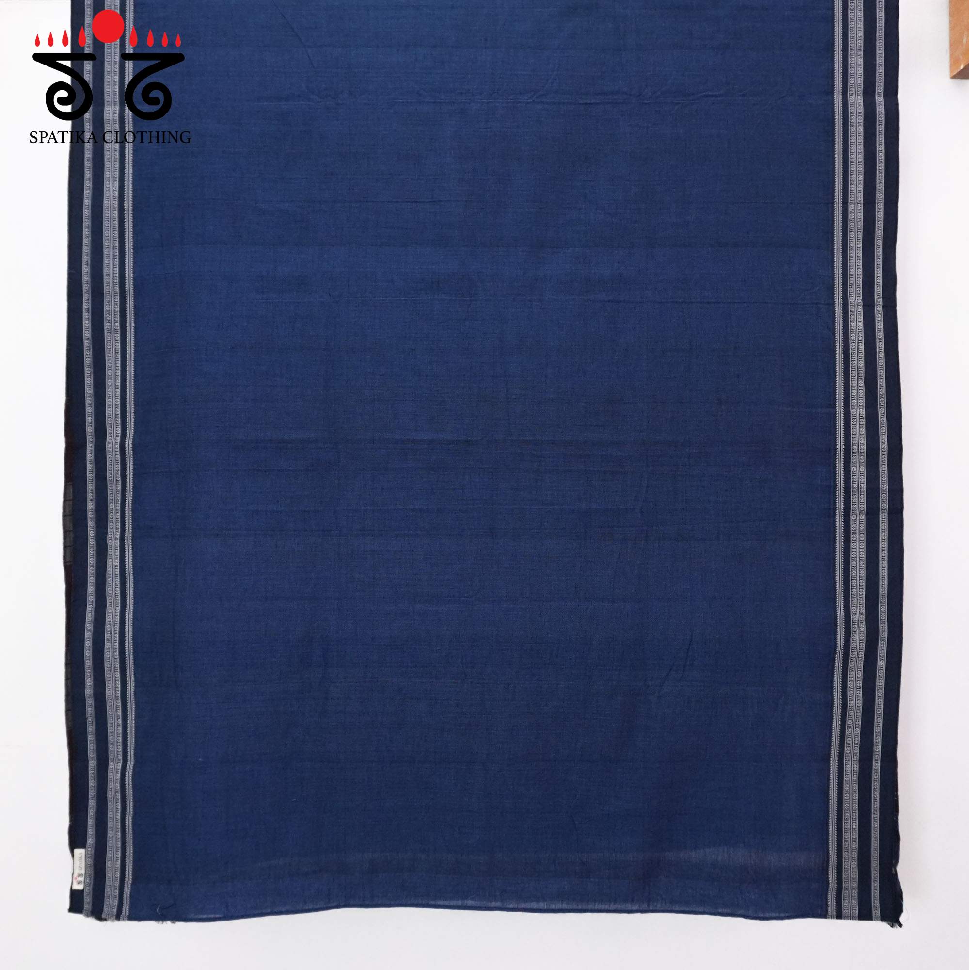 Blue Ilkal Handwoven Cotton Saree - Kalamkari Blouse