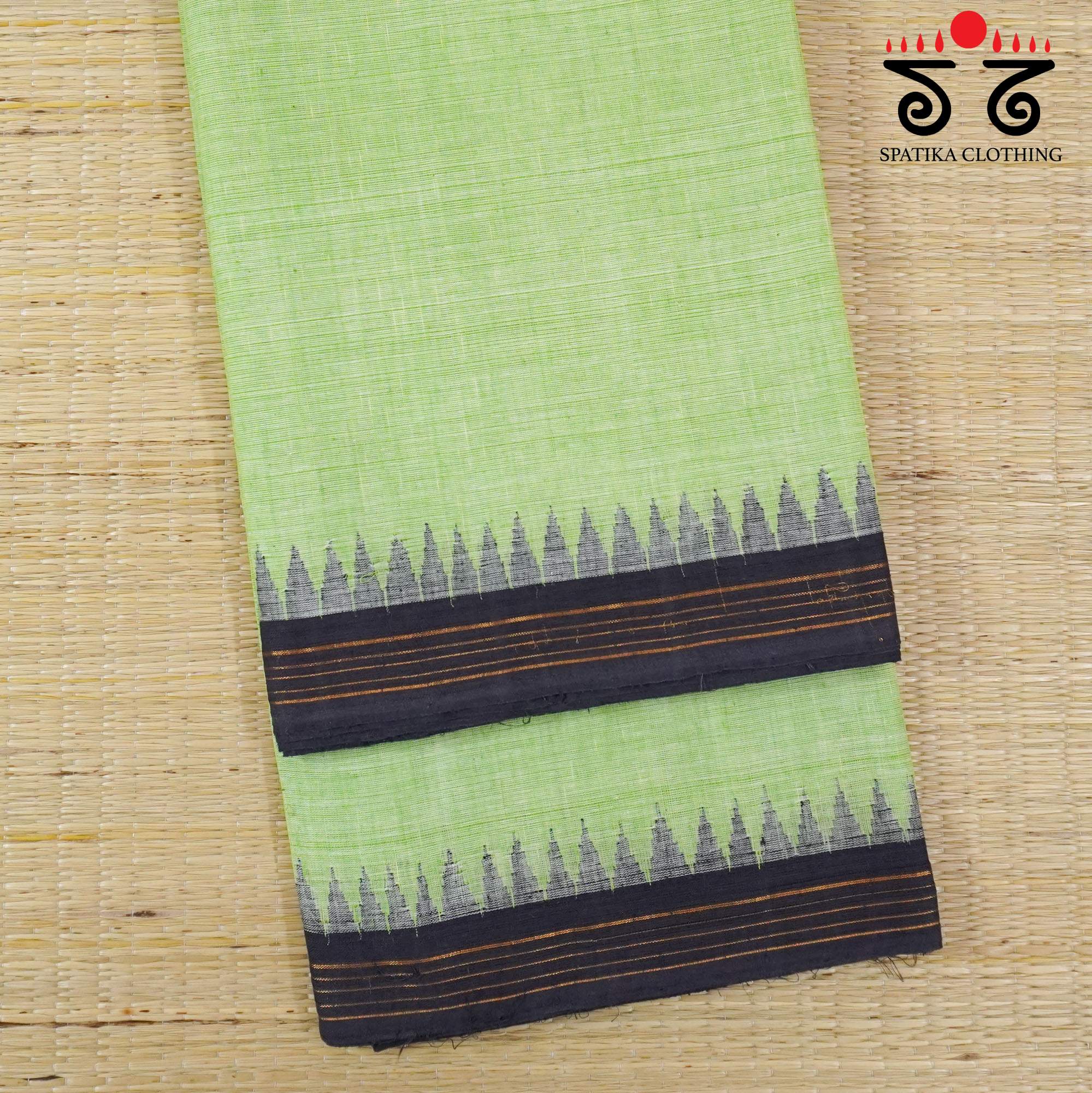Green Ponduru Handspun Cotton Saree