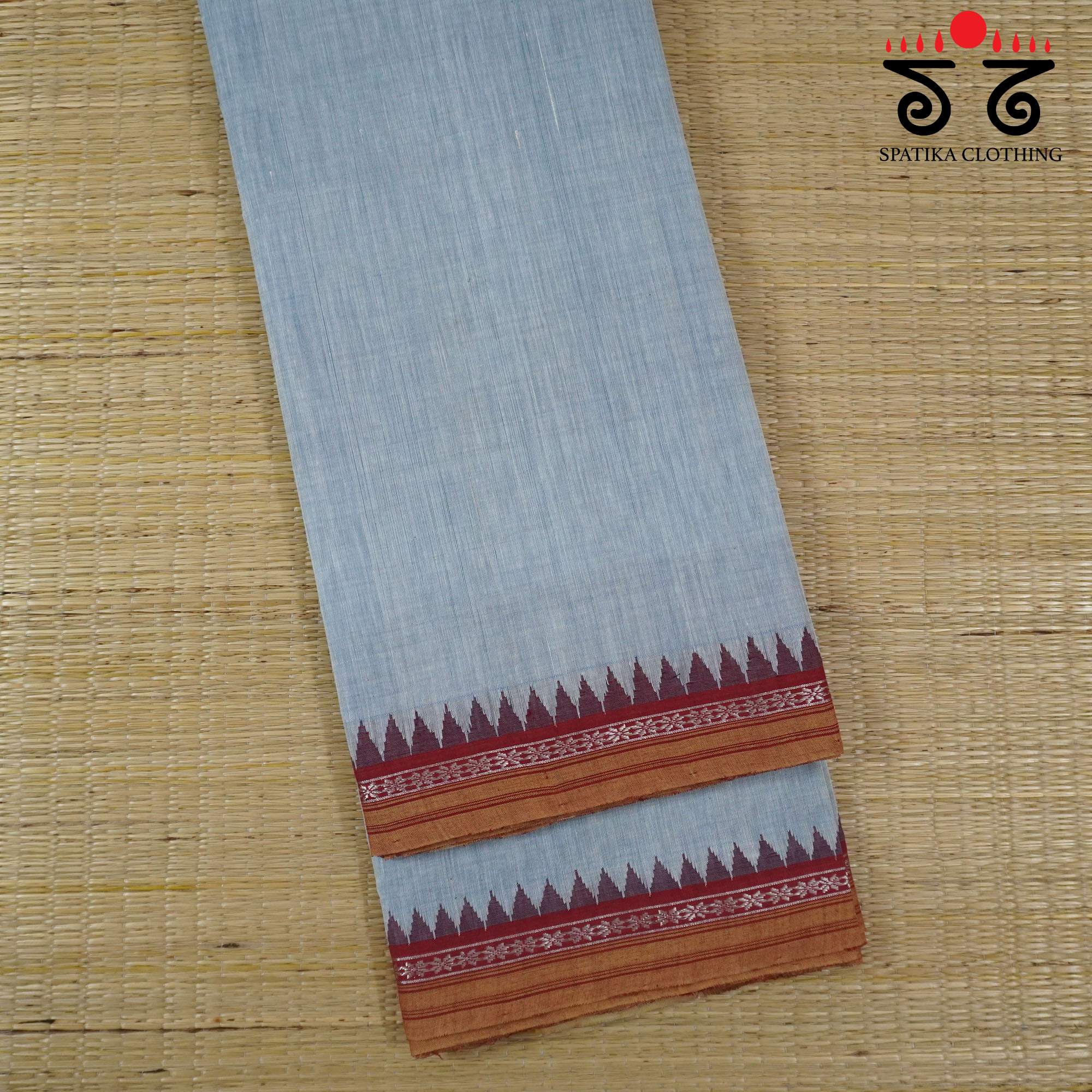 Blue Ponduru Handspun Cotton Saree