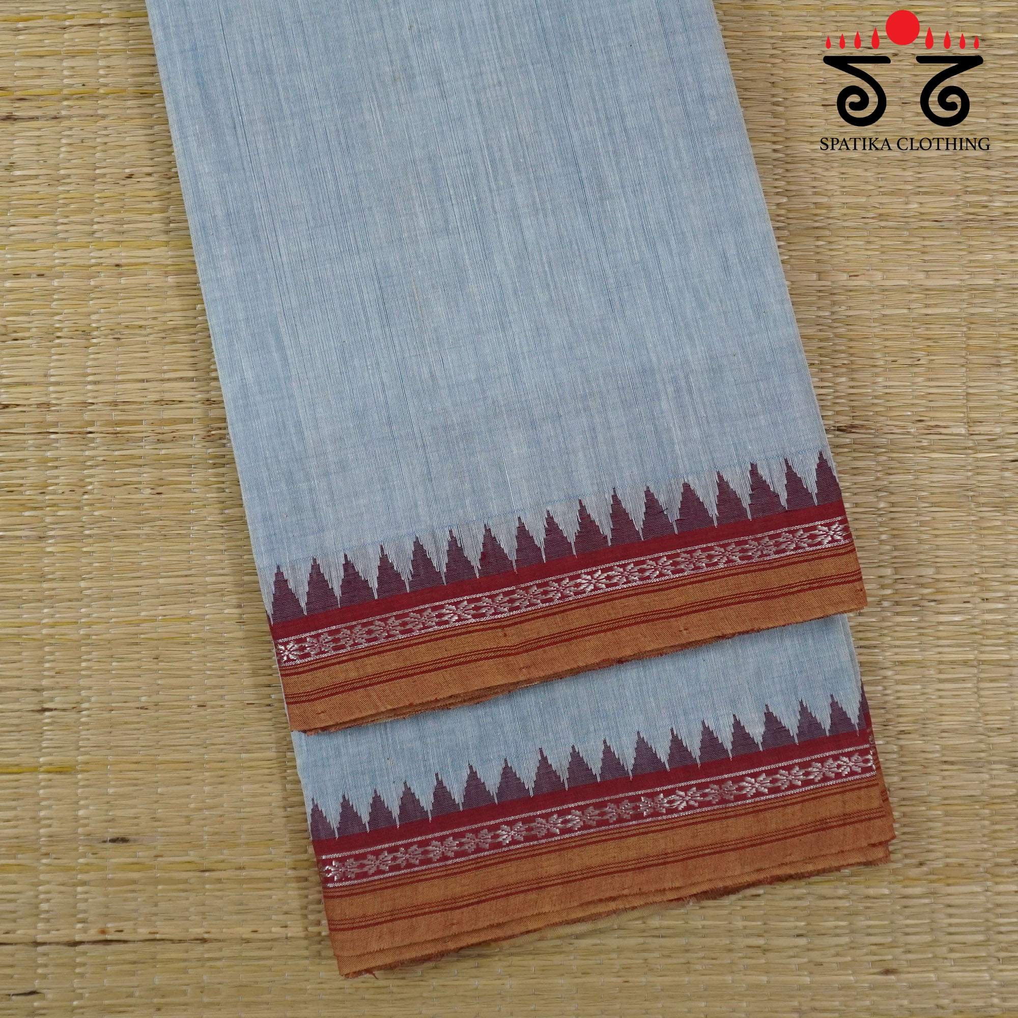 Blue Ponduru Handspun Cotton Saree