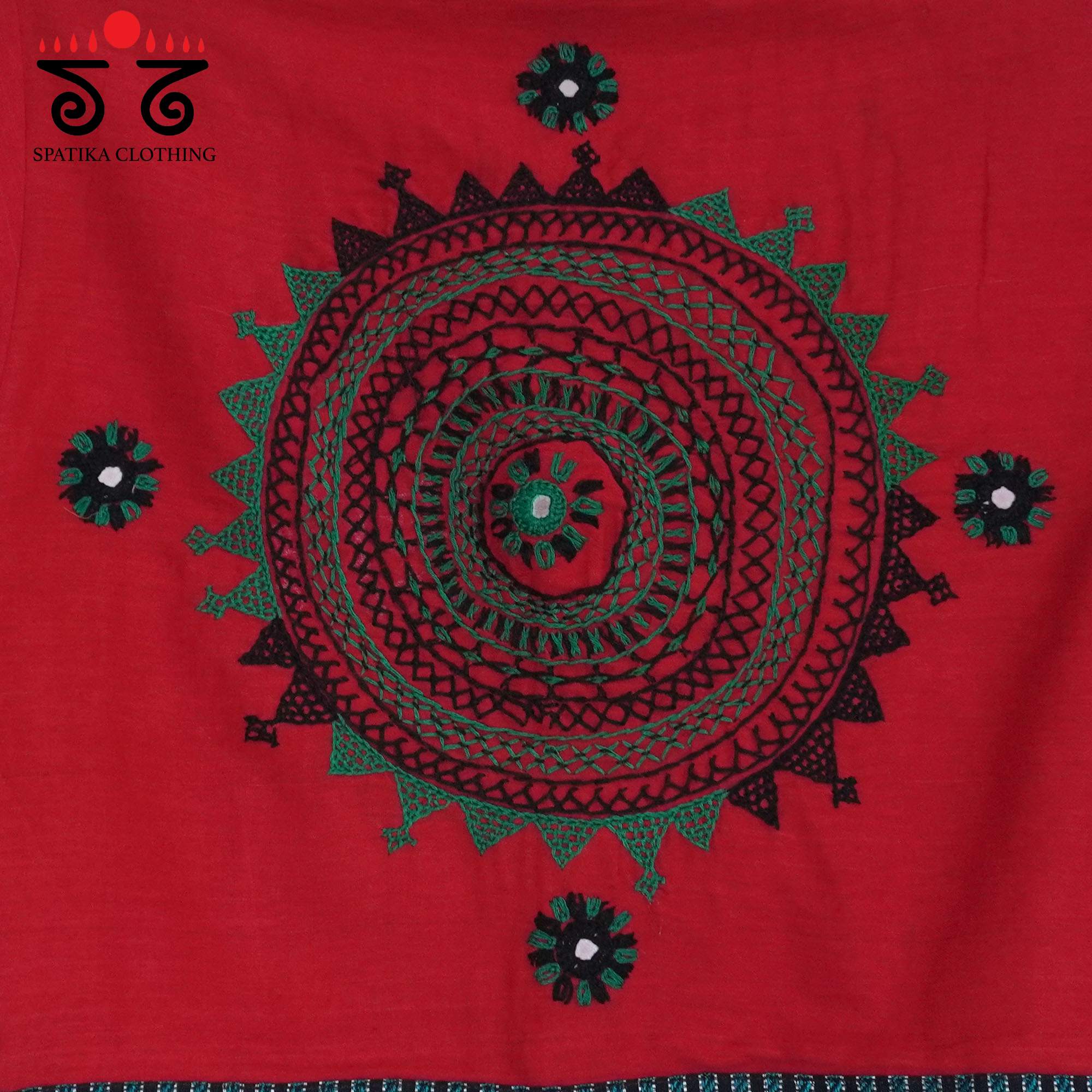 Red Lambani Khun Handcrafted Blouse