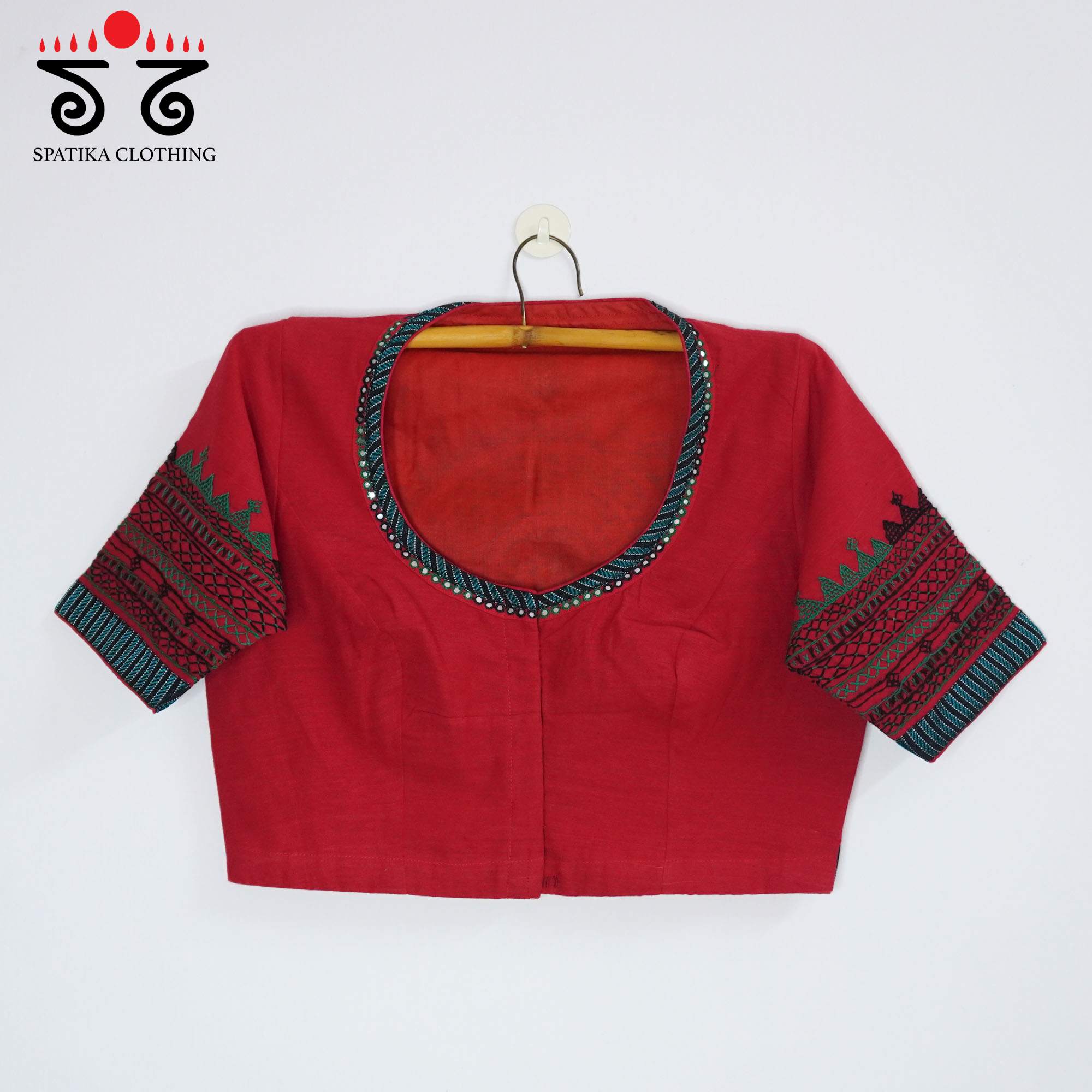 Red Lambani Khun Handcrafted Blouse