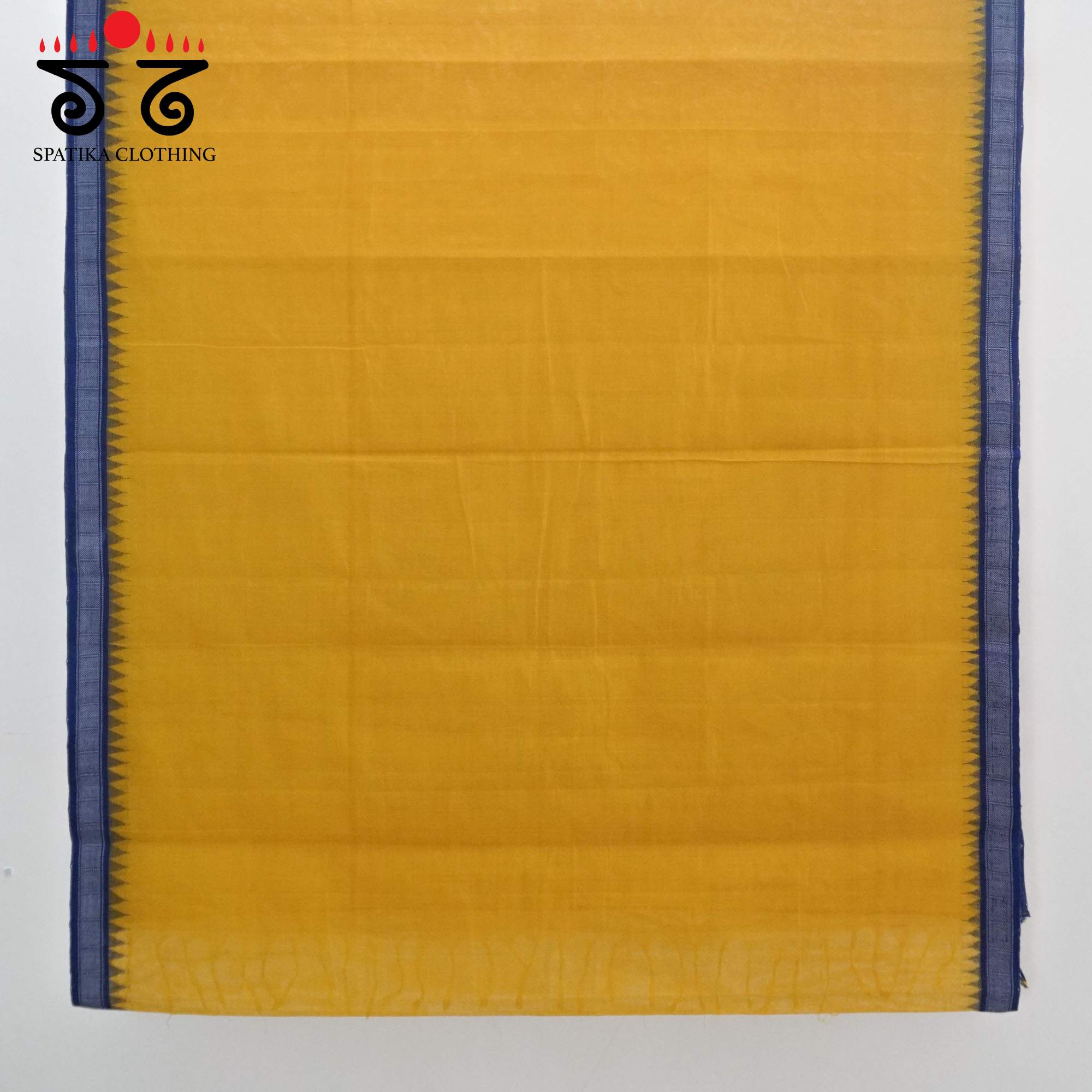 Yellow Ponduru Handspun Cotton Saree With Special Blouse