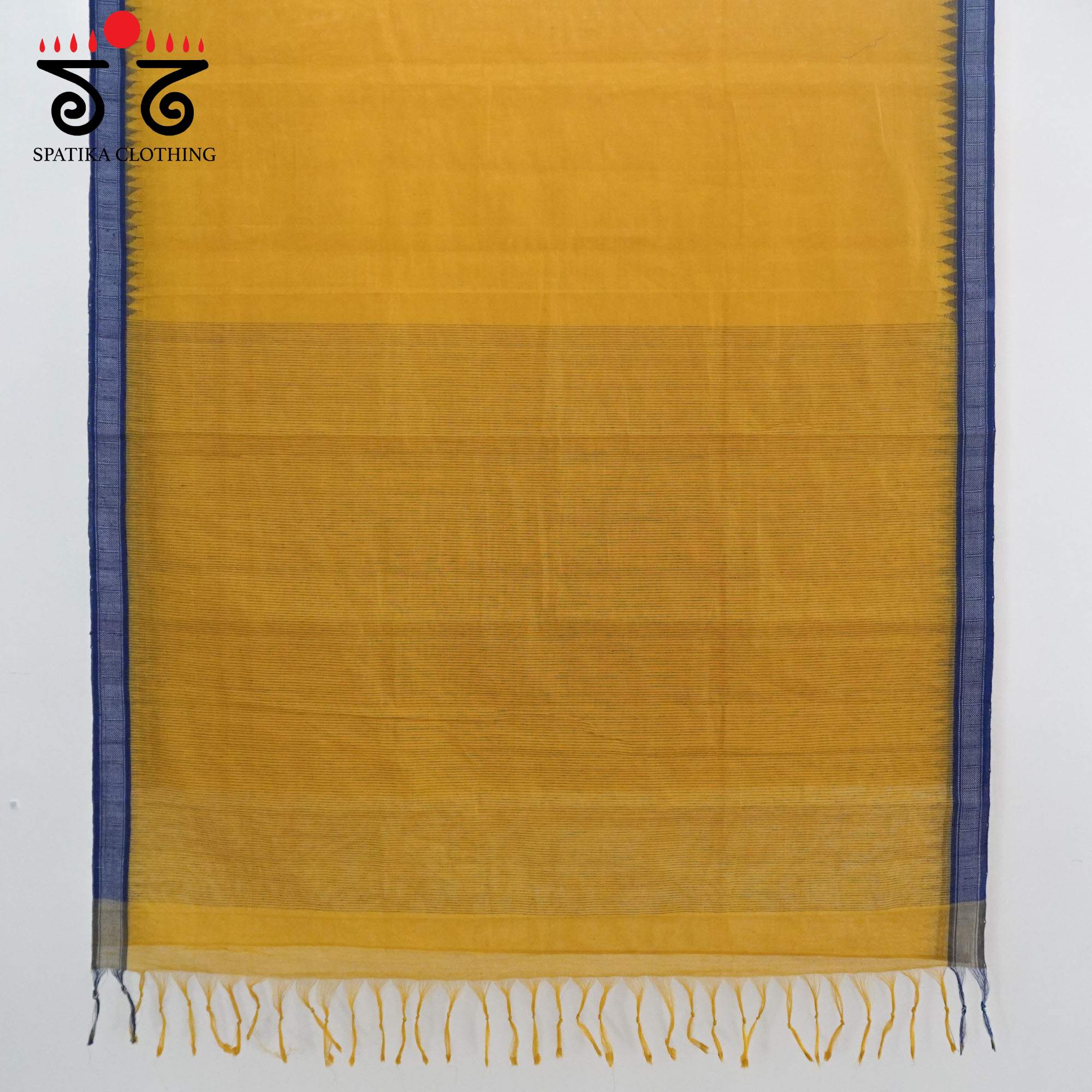 Yellow Ponduru Handspun Cotton Saree With Special Blouse