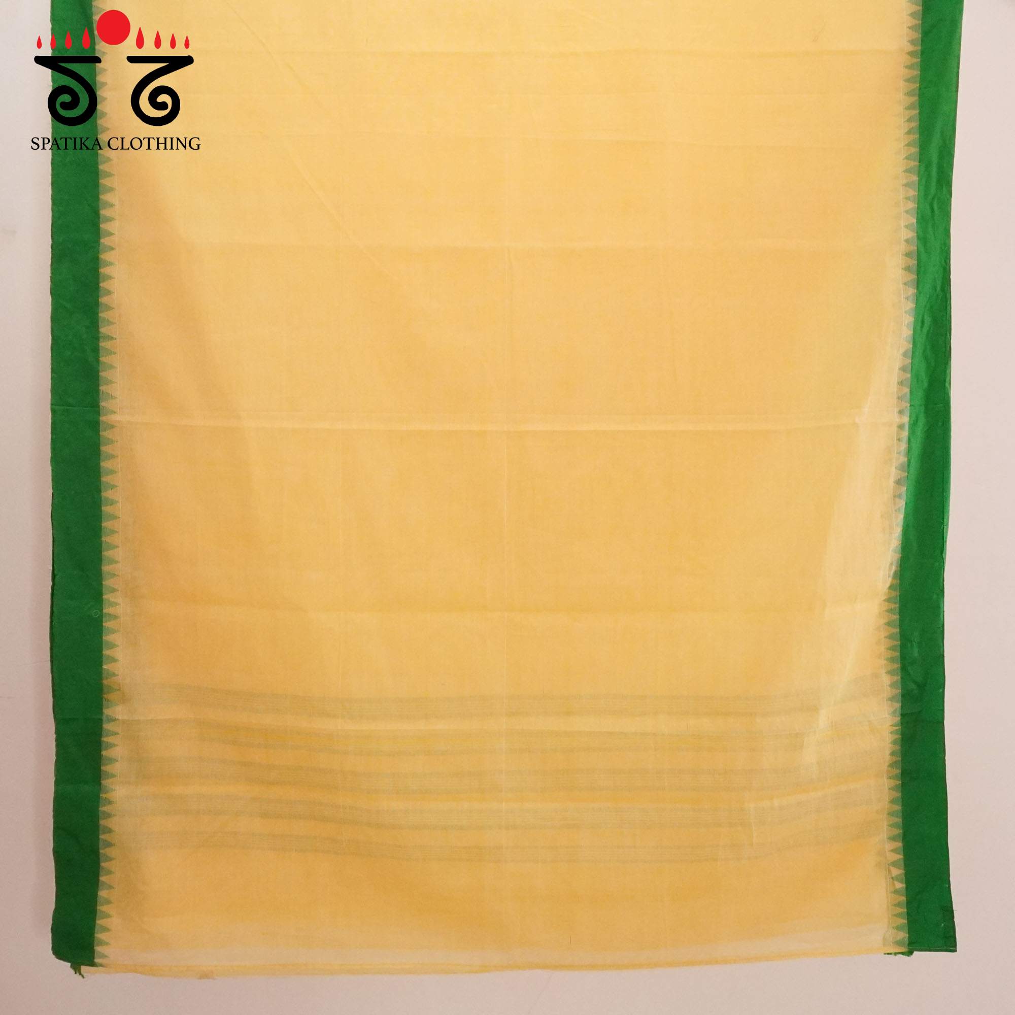 Yellow Ponduru Handspun Cotton Saree With Special Blouse