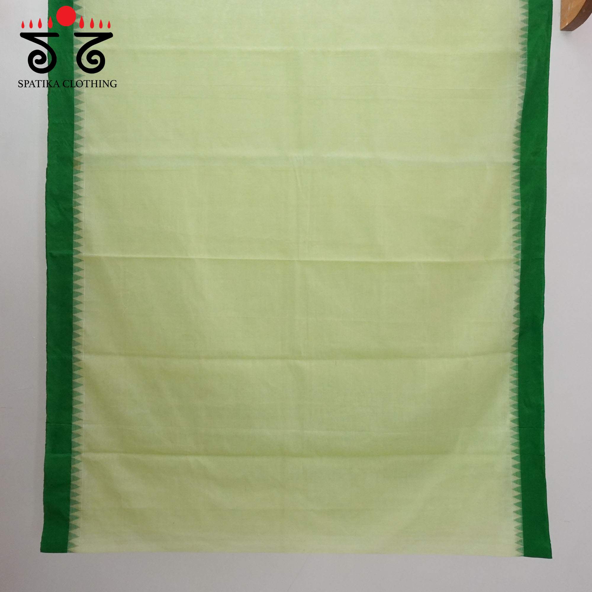 Green Ponduru Handspun Cotton Saree With Special Blouse