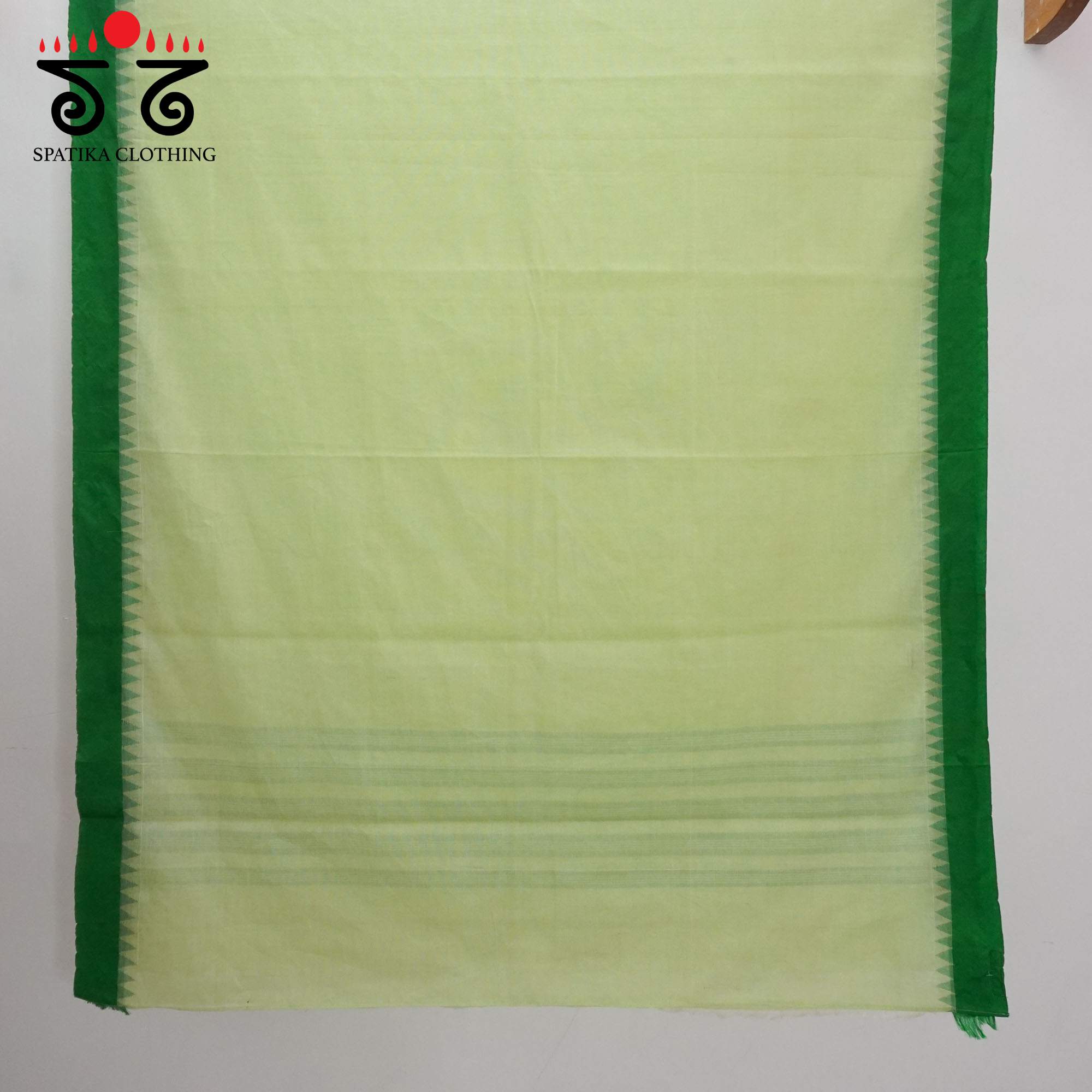 Green Ponduru Handspun Cotton Saree With Special Blouse