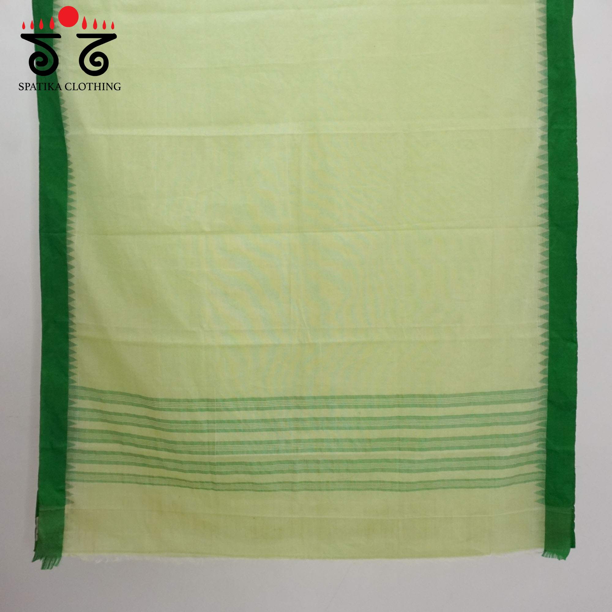 Green Ponduru Handspun Cotton Saree With Special Blouse