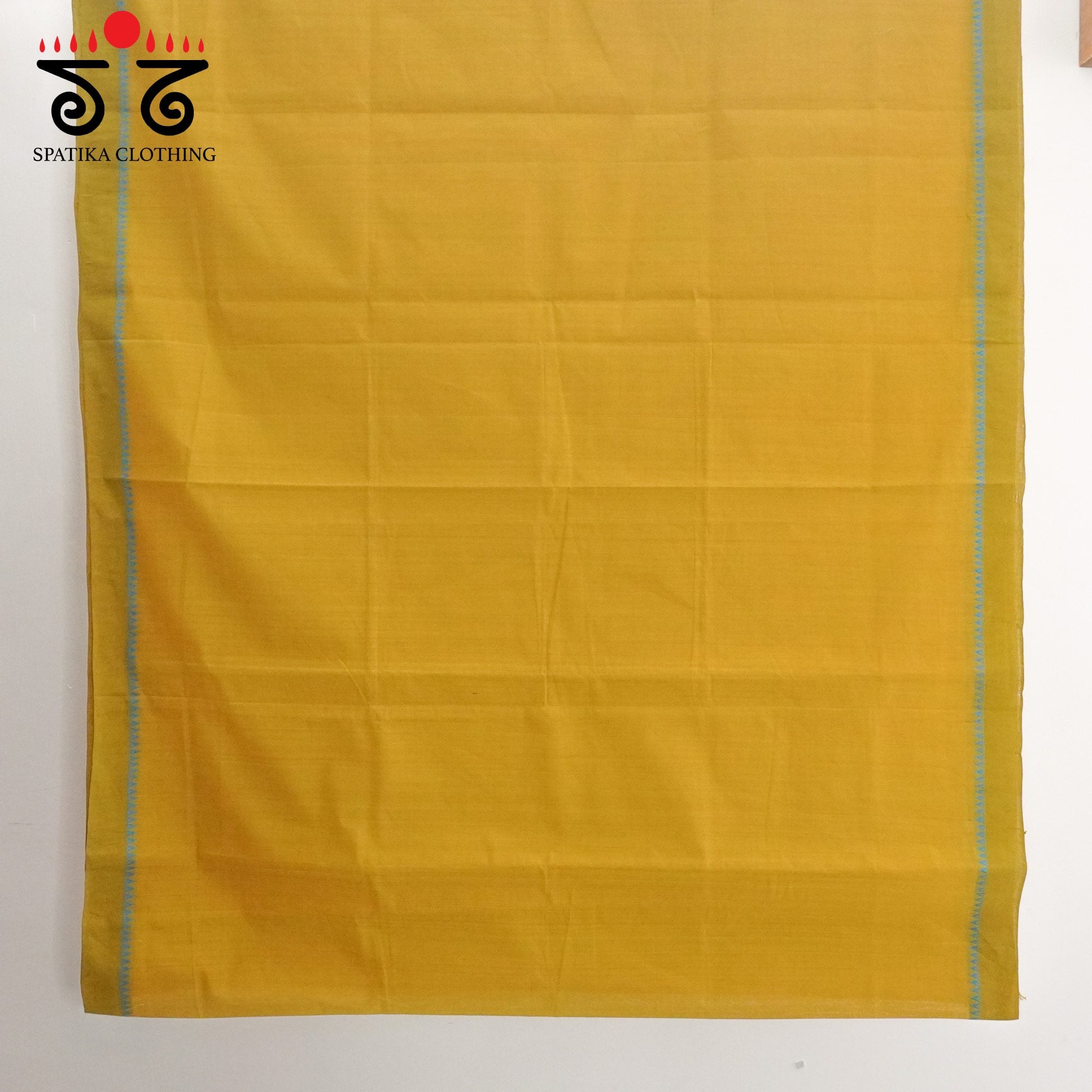 Mustard Andhra Handwoven Cotton Saree With Special Blouse