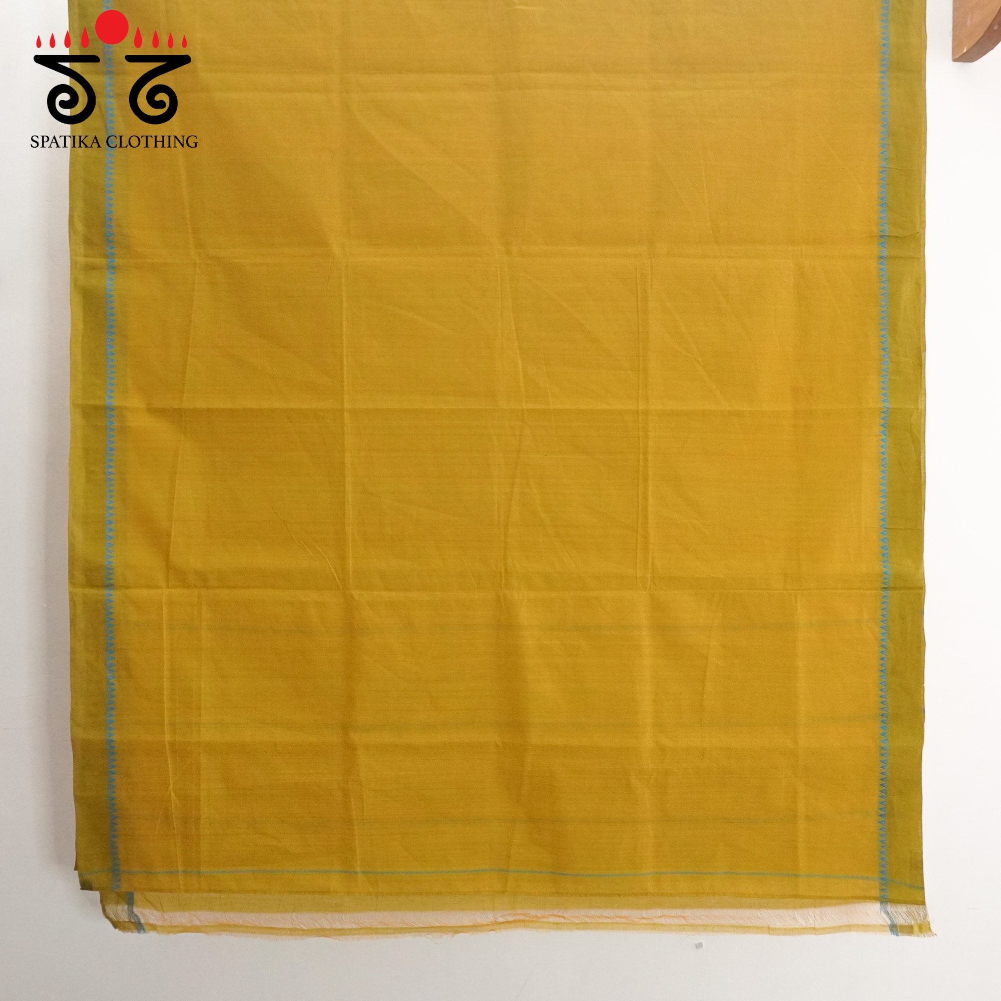 Mustard Andhra Handwoven Cotton Saree With Special Blouse