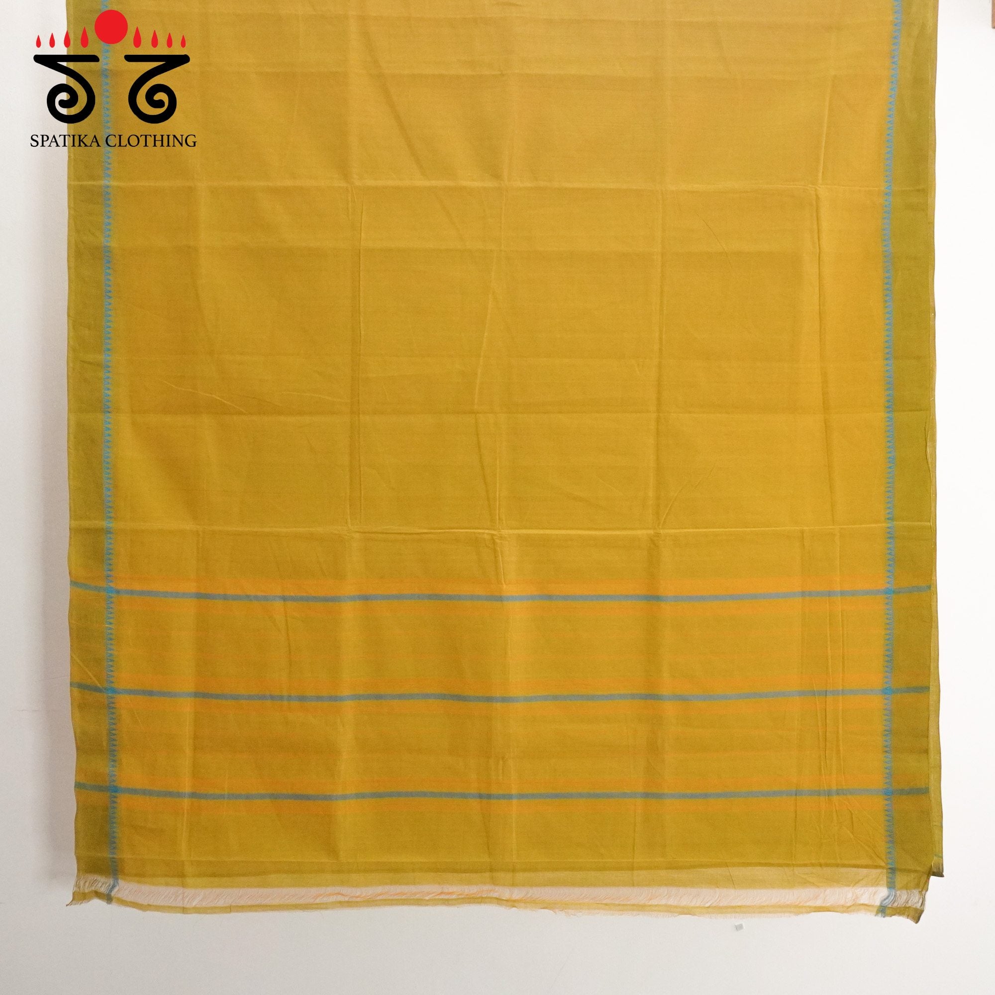 Mustard Andhra Handwoven Cotton Saree With Special Blouse
