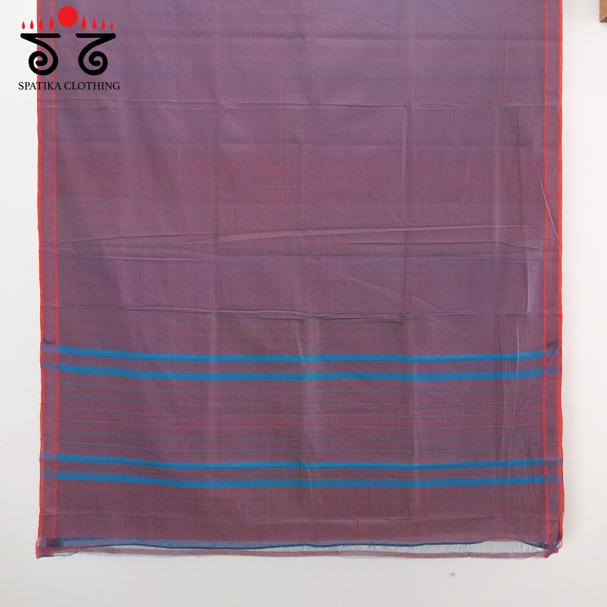 Violet Andhra Handwoven Cotton Saree With Special Blouse