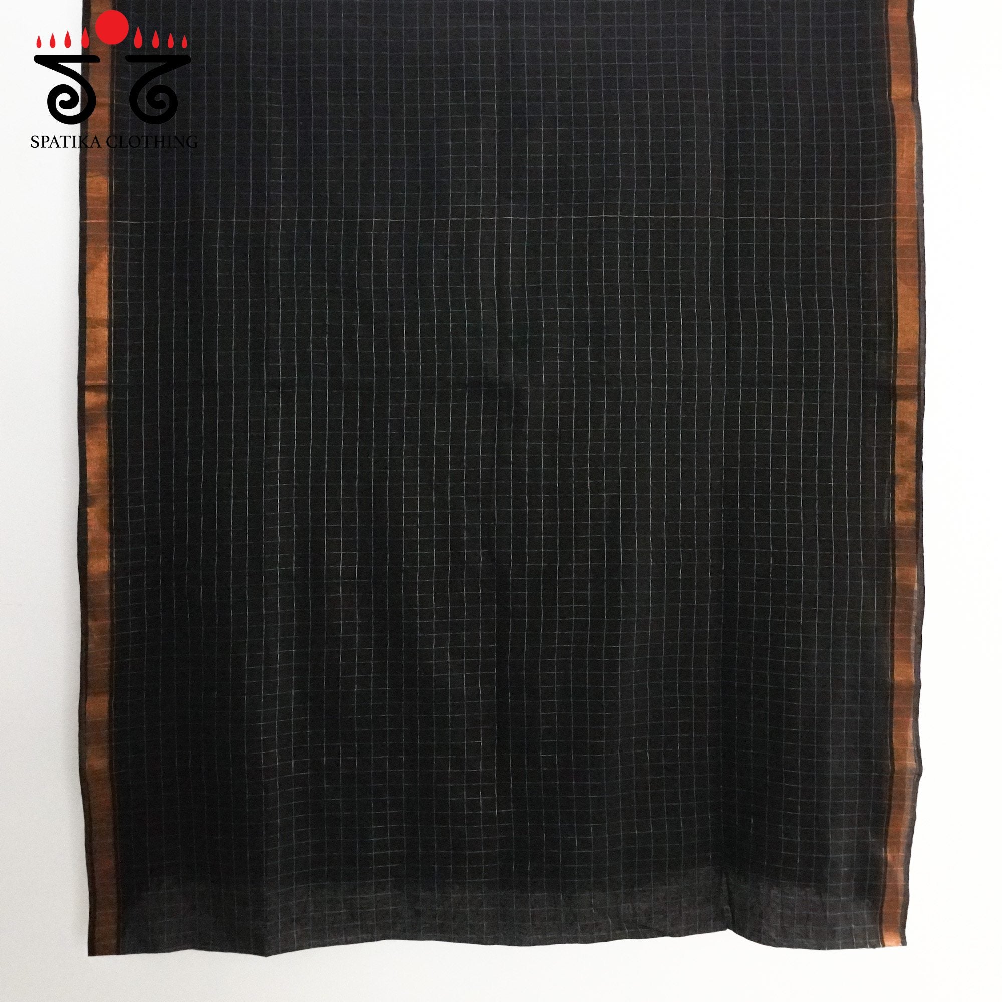 Black Zari Bengal Cotton Saree