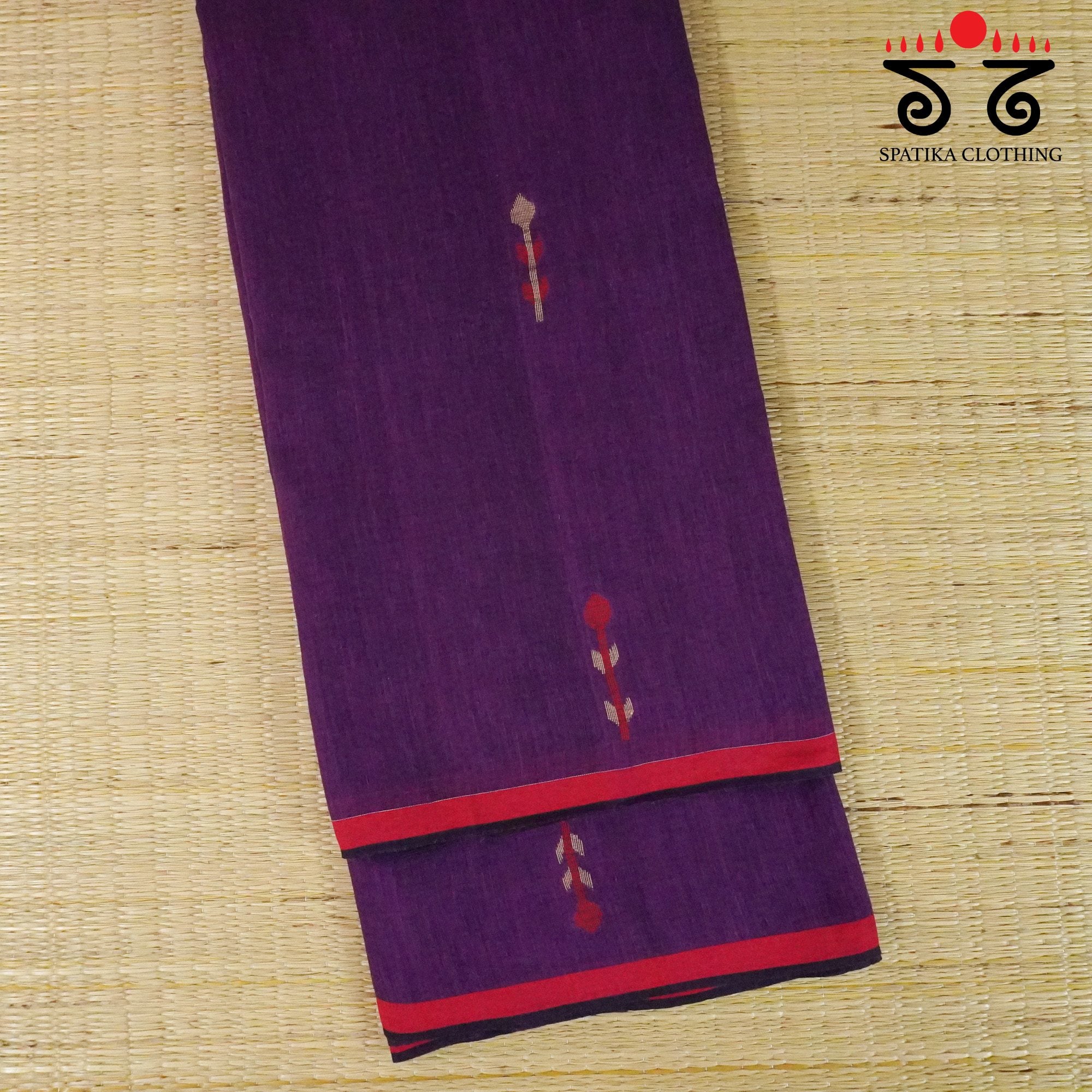 Grape Jamdhani Bengal Cotton Saree